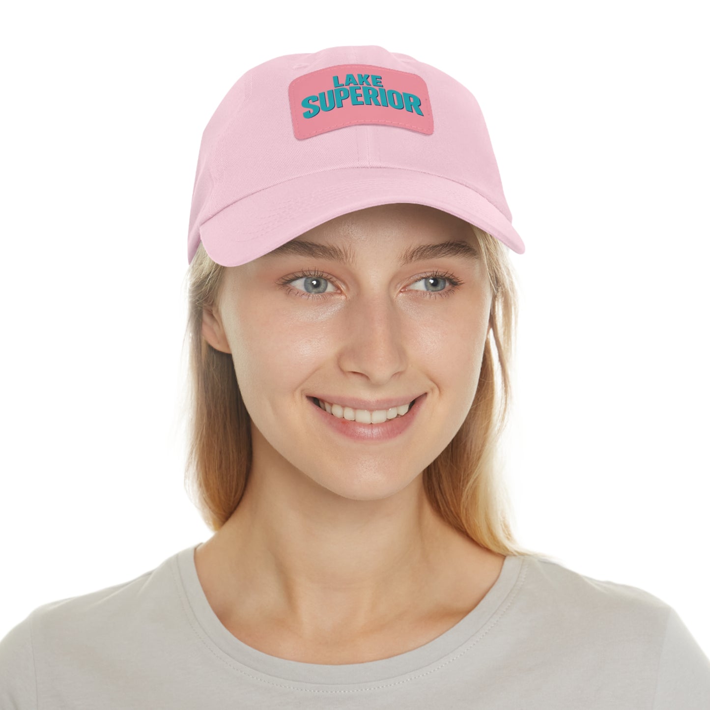 Lake Superior Dad Hat with Leather Patch (Rectangle)