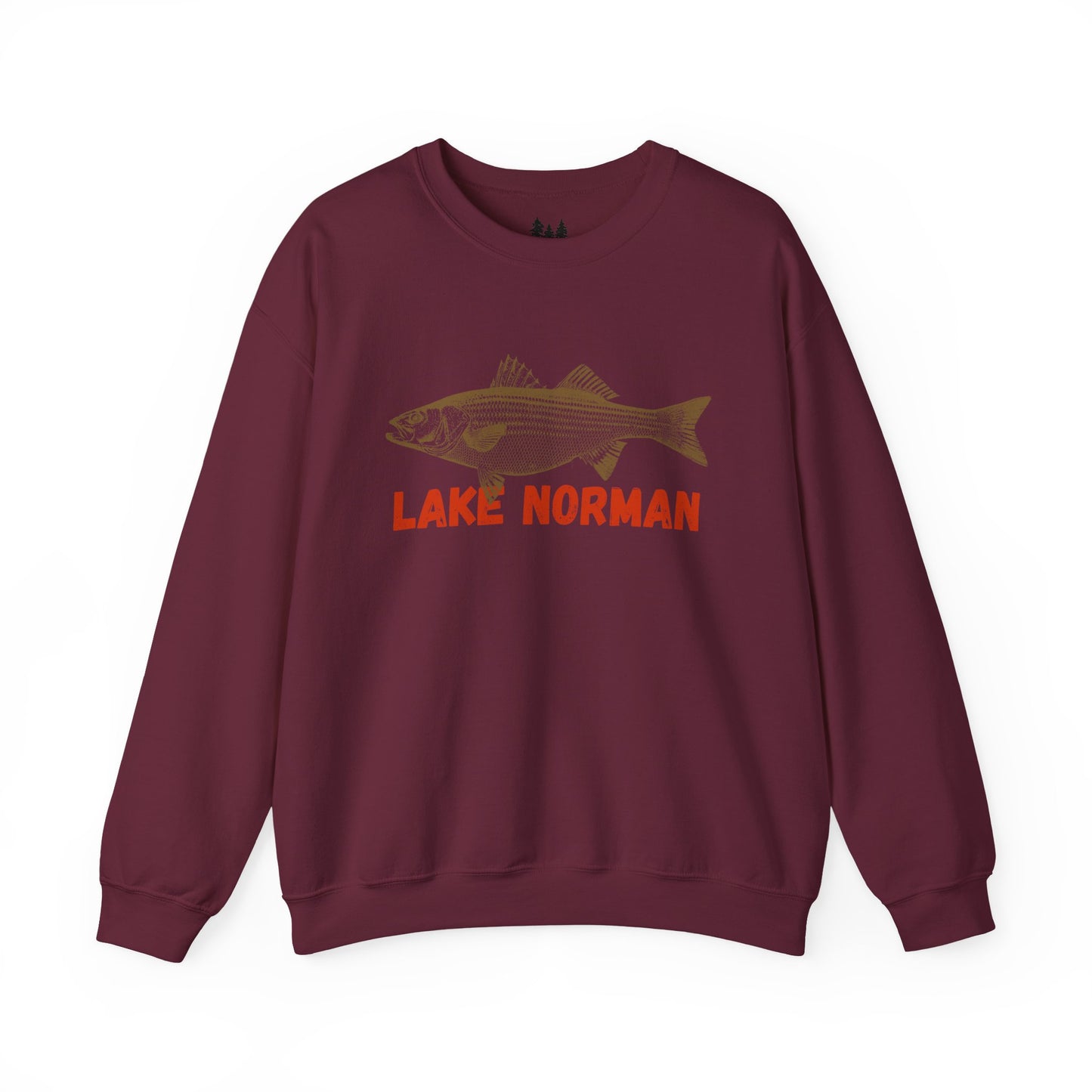 Lake Norman Fishing Sweatshirt, Unisex Crewneck, Casual Wear, Gift for Fishermen, Outdoor Apparel, Lake House Cozy
