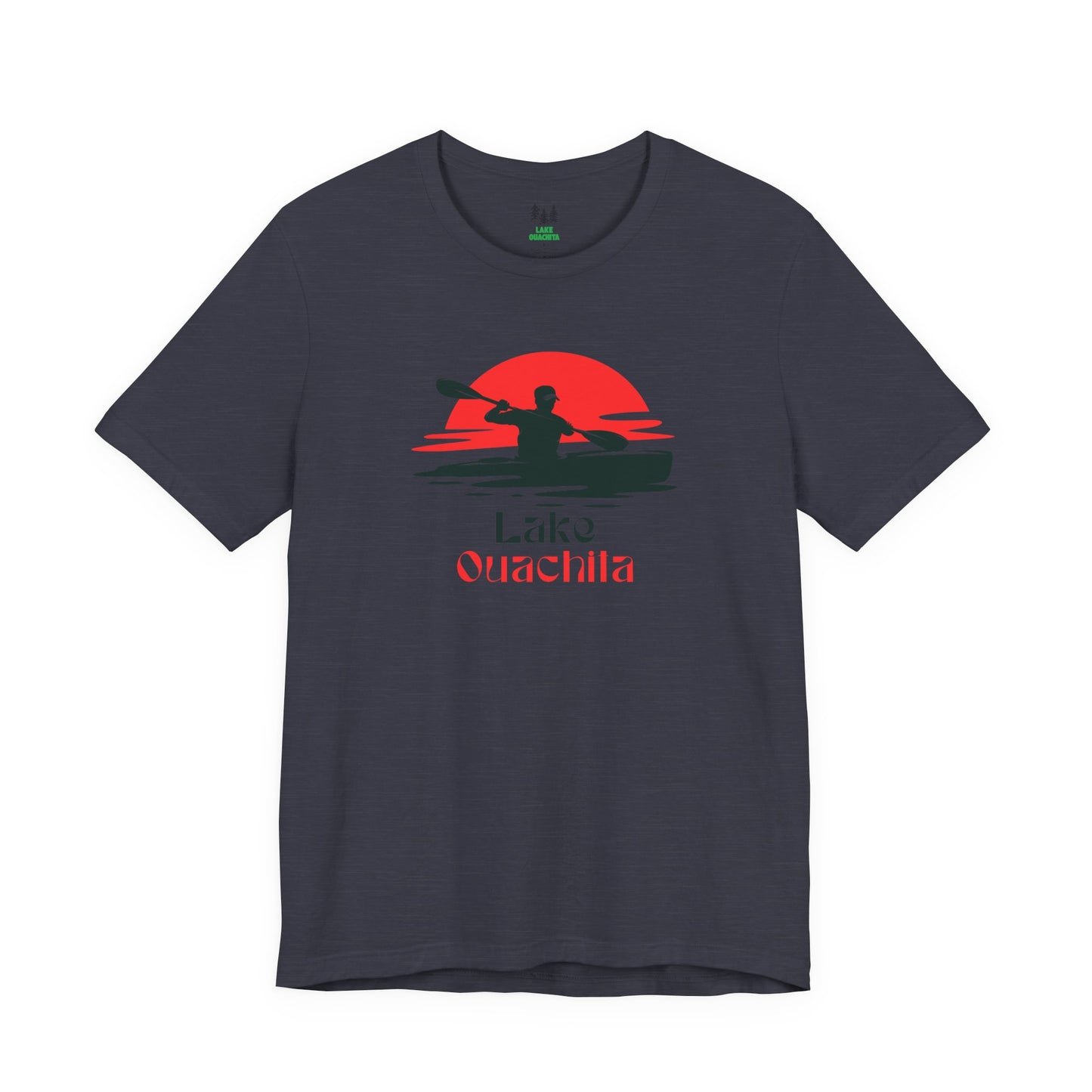 Lake Ouachita Tee - Kayaking Graphic Unisex Jersey Short Sleeve Shirt, Outdoor Adventure Gift, Summer Vibes, Lake Lover Apparel