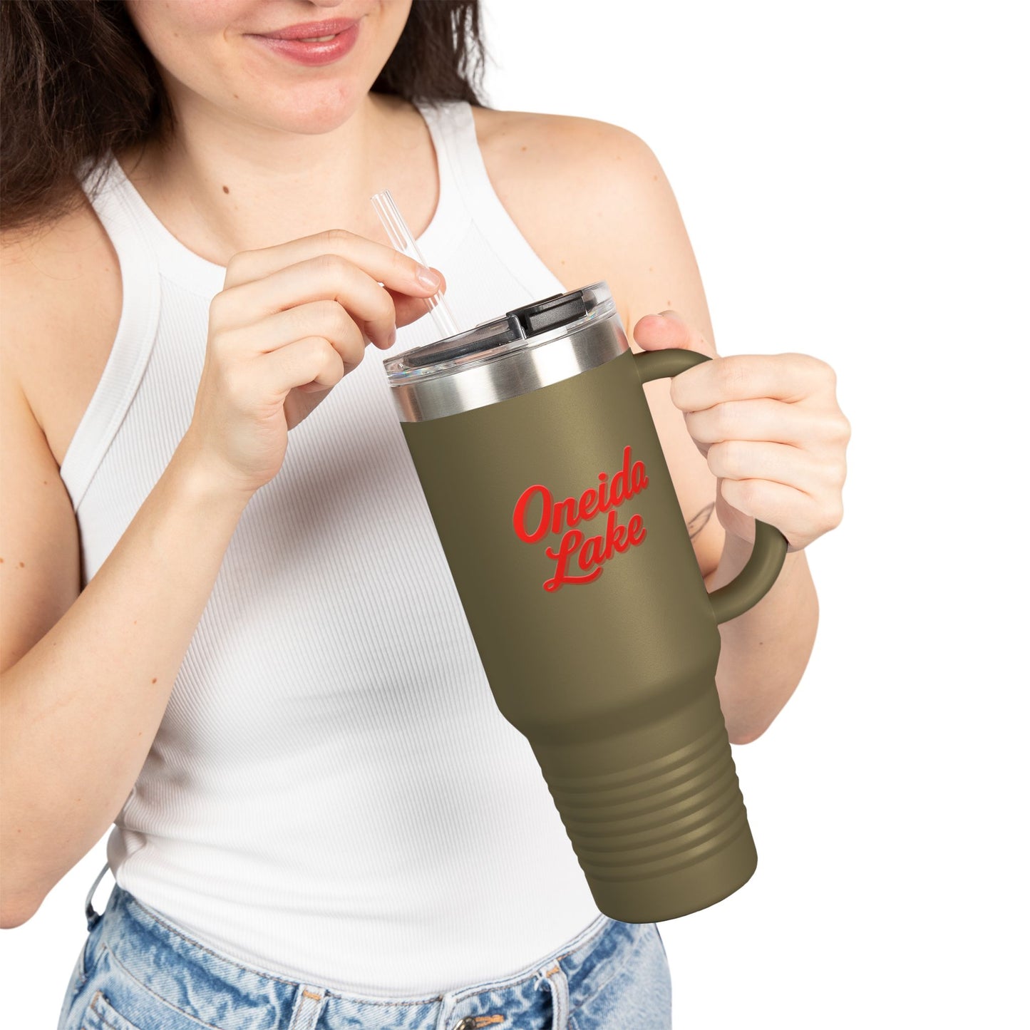 Oneida Lake Insulated Travel Mug - Perfect for Outdoor Adventures, Road Trips, Holidays, Escapes, Camping Gear, Hydration on-the-go