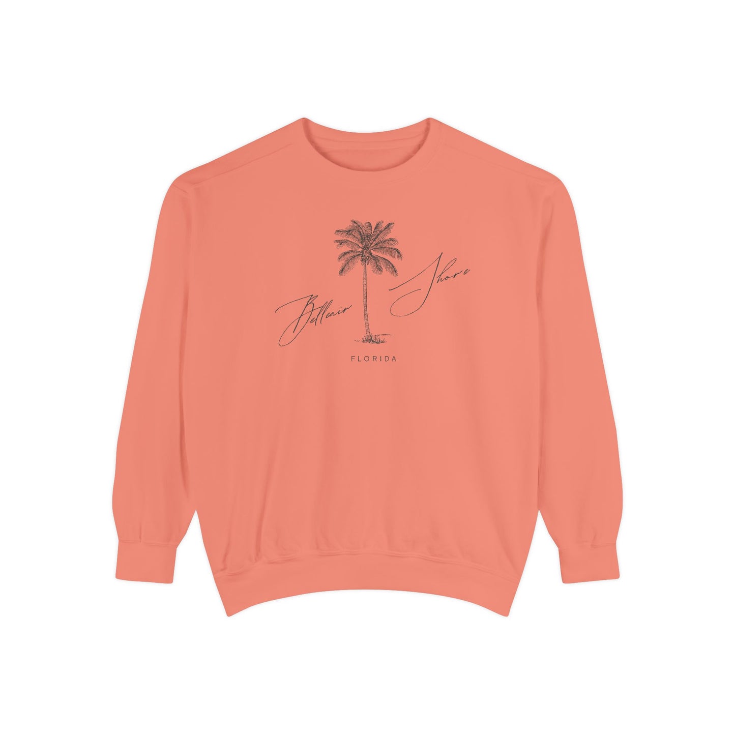 Belleair Shore Chill Vibes Sweatshirt - Unisex Garment-Dyed Style, Perfect for Lounging