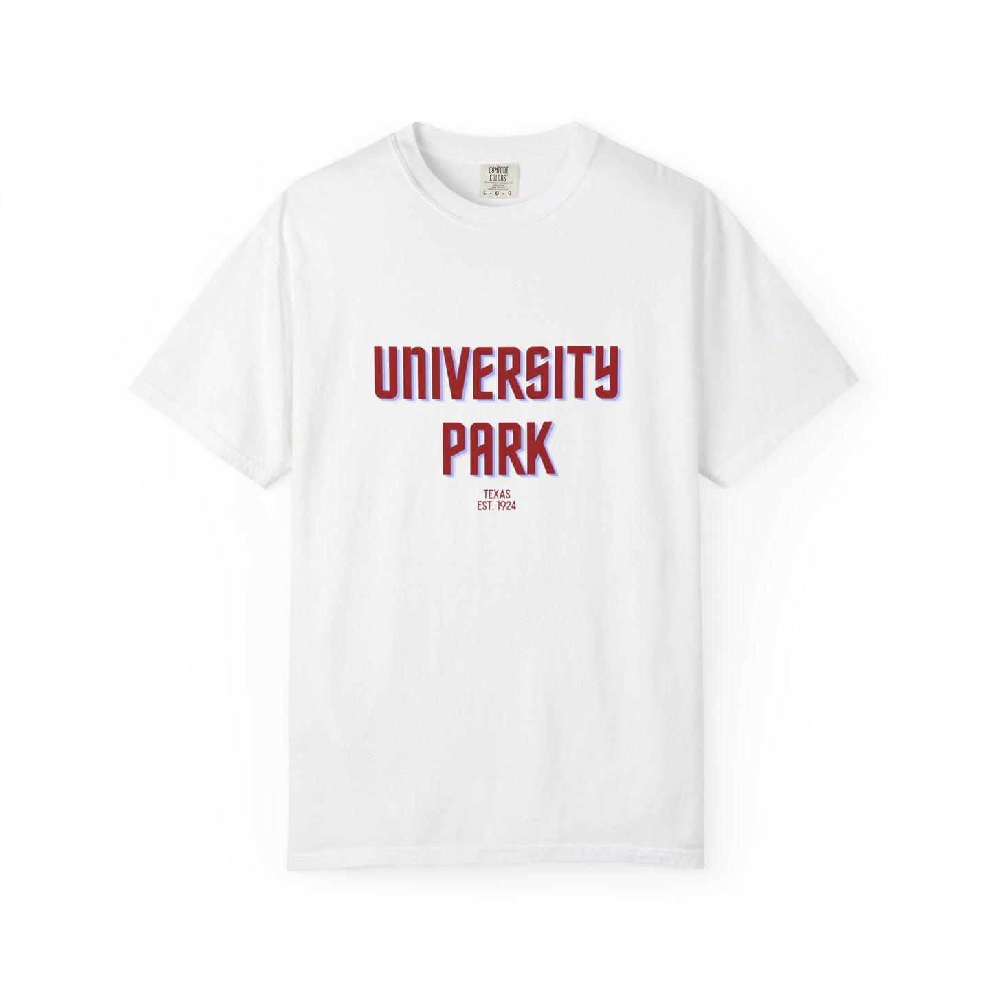 University Park Garment-Dyed Unisex T-Shirt, Casual Tee, Vintage Style Shirt, Everyday Wear, Birthday Gift, Unique Apparel