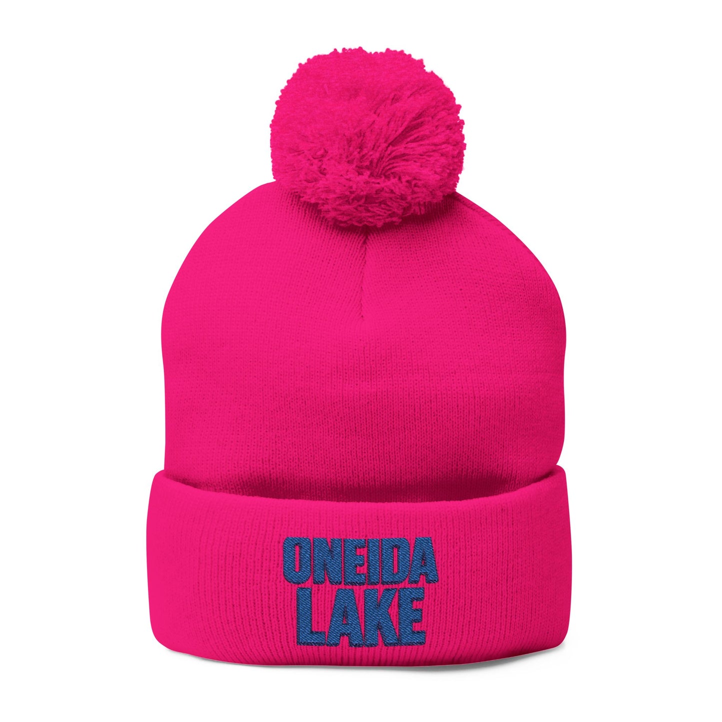 Oneida Lake Pom-Pom Knit Cap (Embroidery)