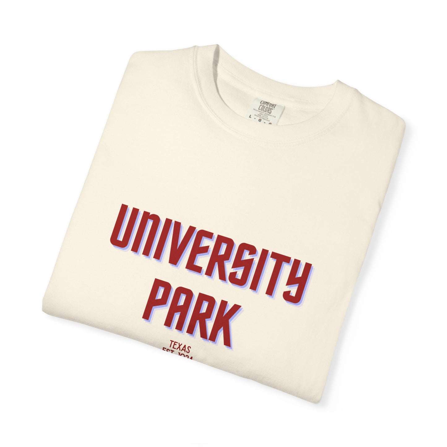 University Park Garment-Dyed Unisex T-Shirt, Casual Tee, Vintage Style Shirt, Everyday Wear, Birthday Gift, Unique Apparel