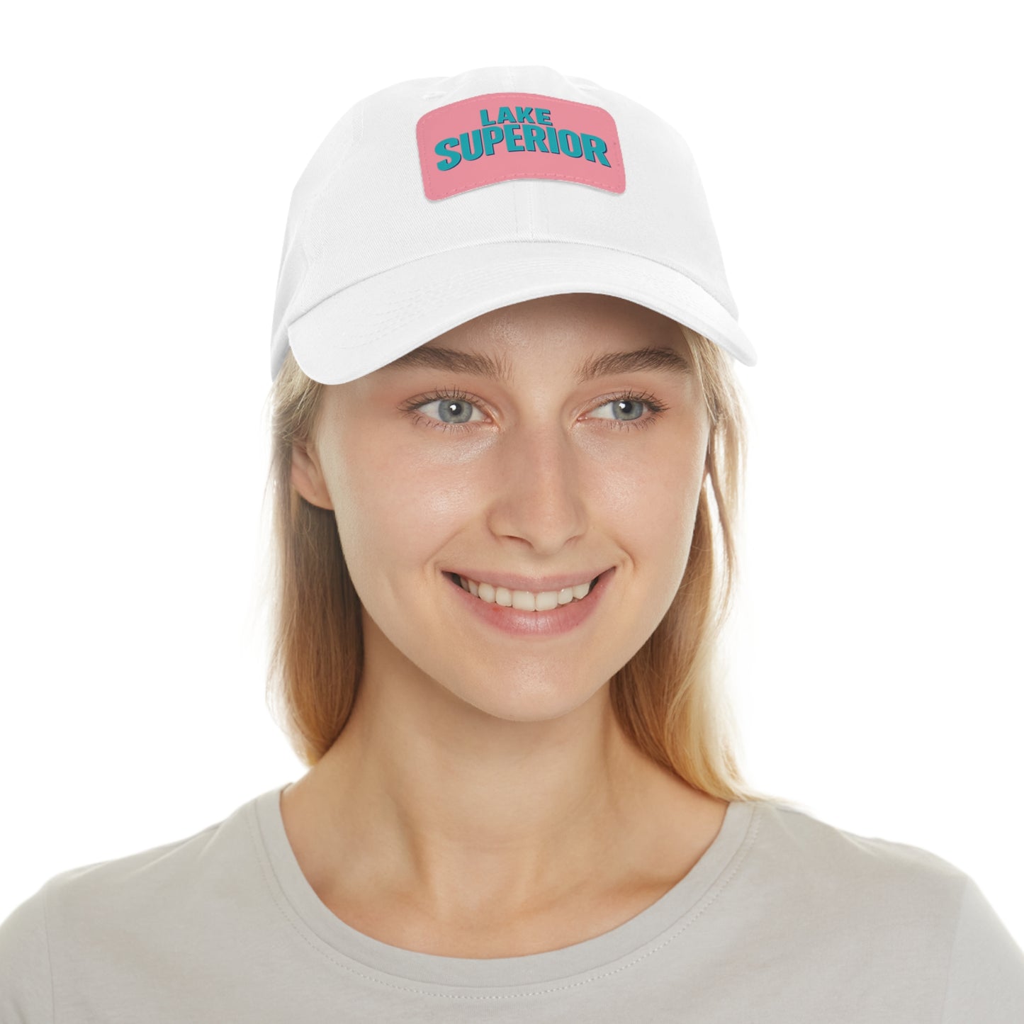 Lake Superior Dad Hat with Leather Patch (Rectangle)