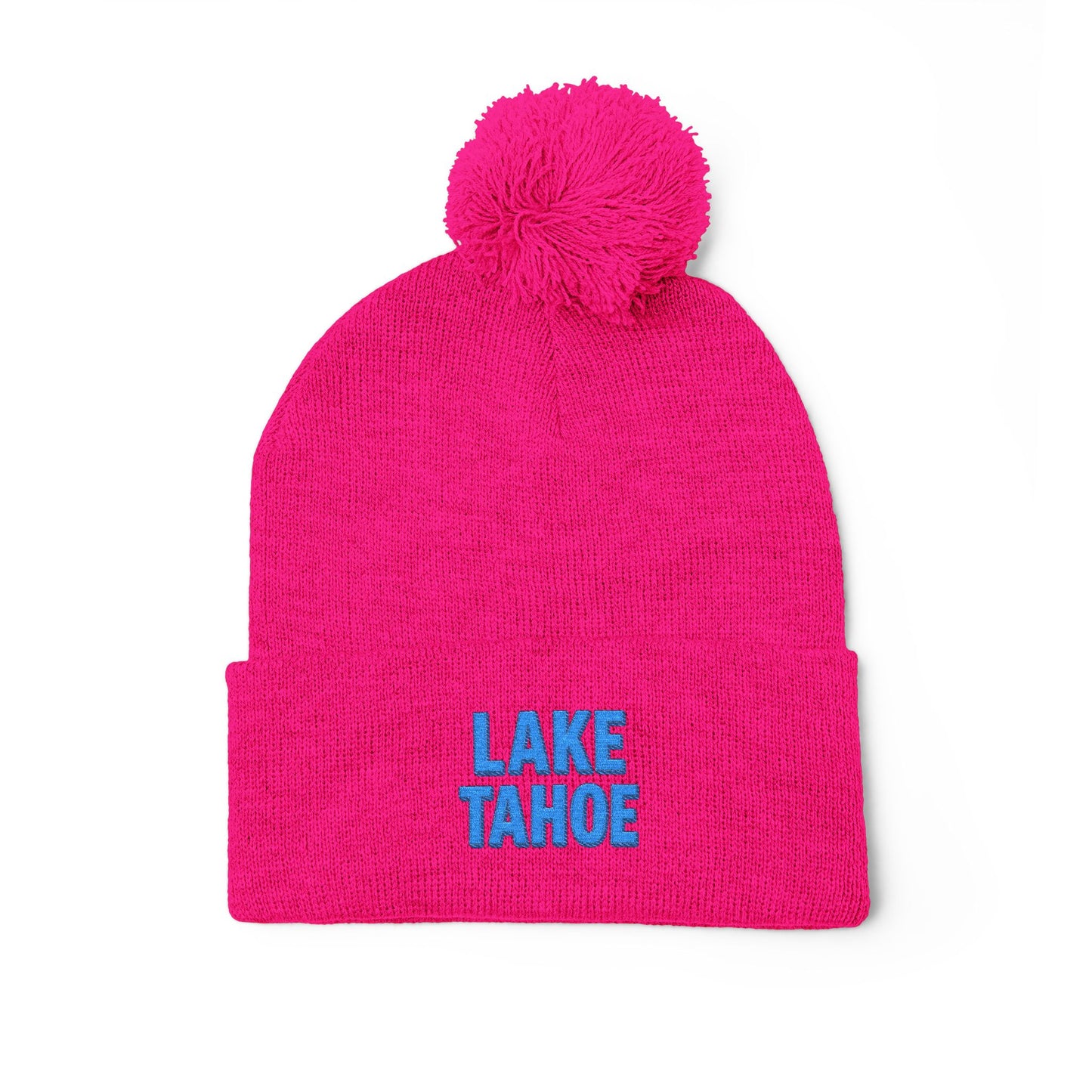 Lake Tahoe Pom-Pom Knit Cap (Embroidery)