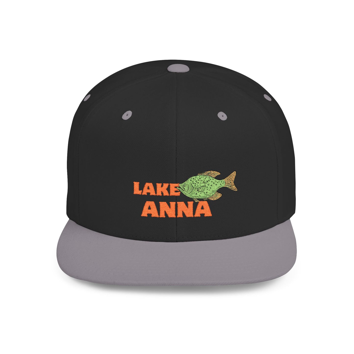 Lake Anna Fish Flat Bill Snapback Hat, Fishing Cap, Outdoor Gear, Lake House Gift, Summer Accessories, Stylish Headwear