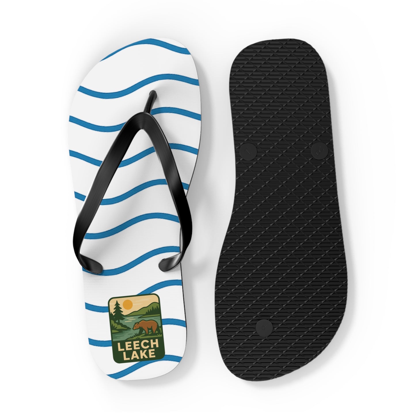 Leech Lake Beachy Vibes Flip Flops - Summer Sandals, Poolside Footwear, Vacation Essentials, Casual Summer Shoes, Beach Accessories