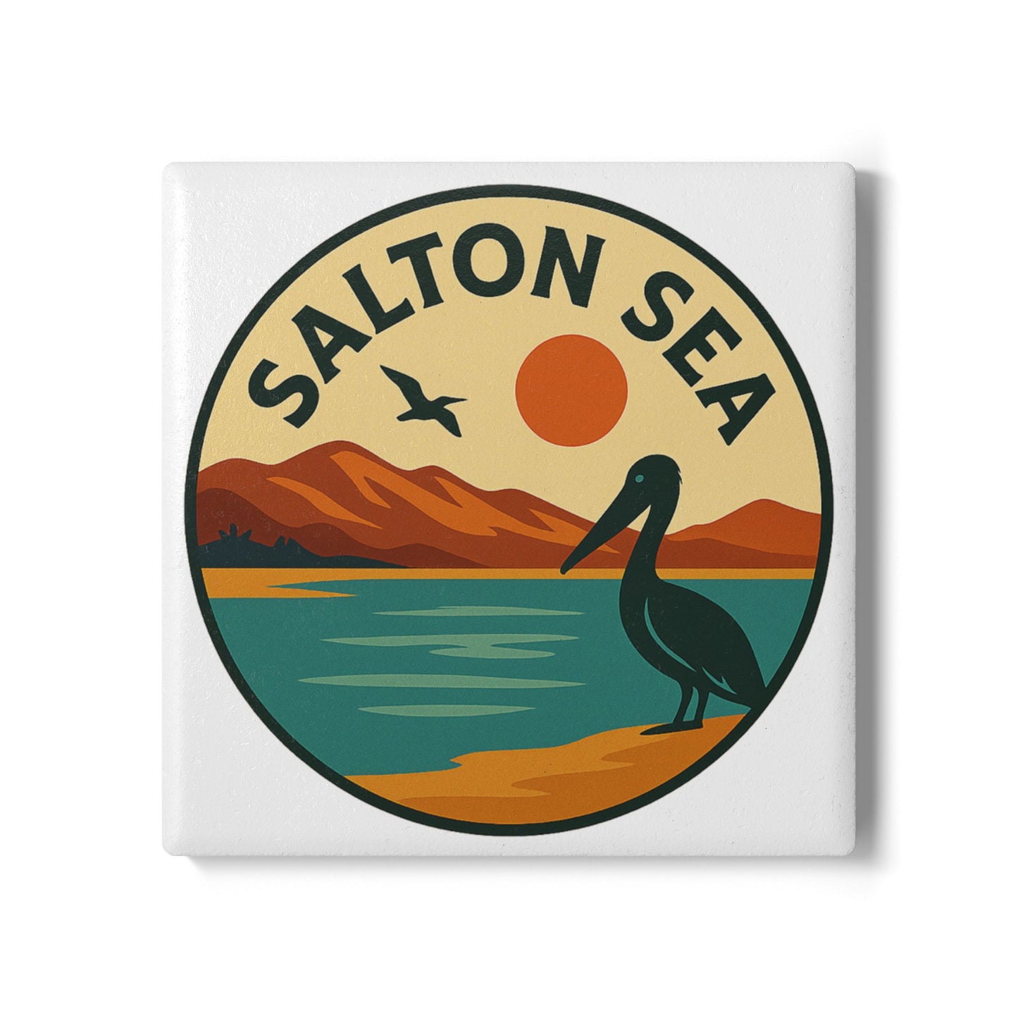 Salton Sea Ceramic Coaster