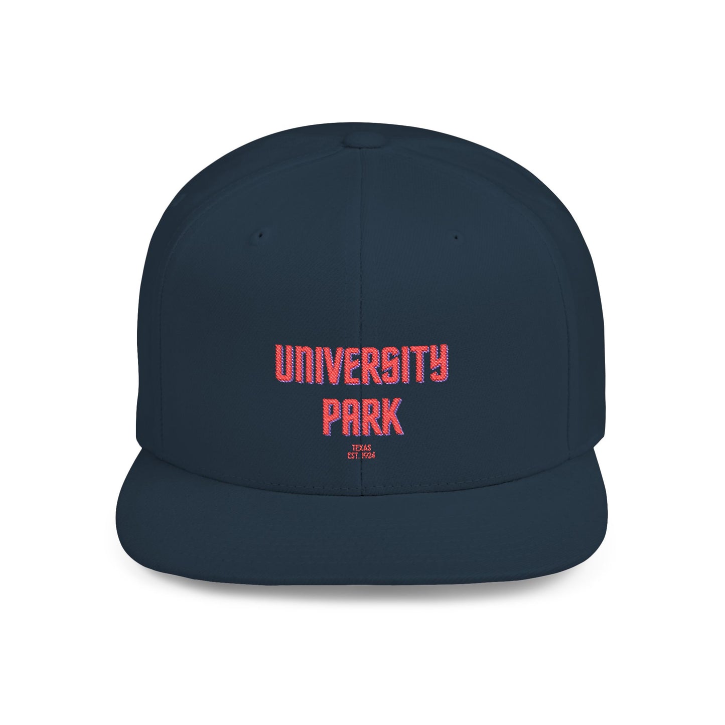 University Park Stylish Flat Bill Snapback Hat with Design, Perfect for Casual Outings, Streetwear, Gifts, Festivals, Everyday Wear