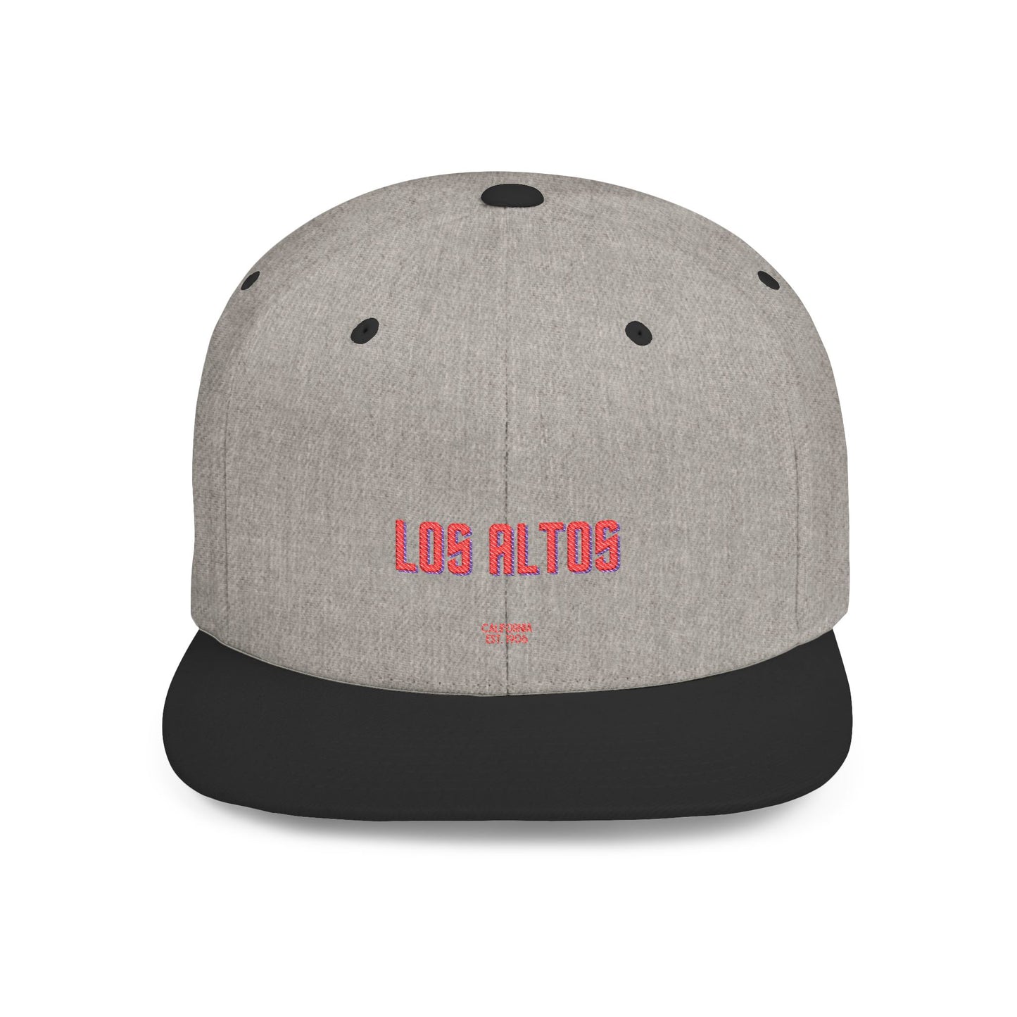 Los Altos Stylish Flat Bill Snapback Hat with Design, Perfect for Casual Outings, Streetwear, Gifts, Festivals, Everyday Wear