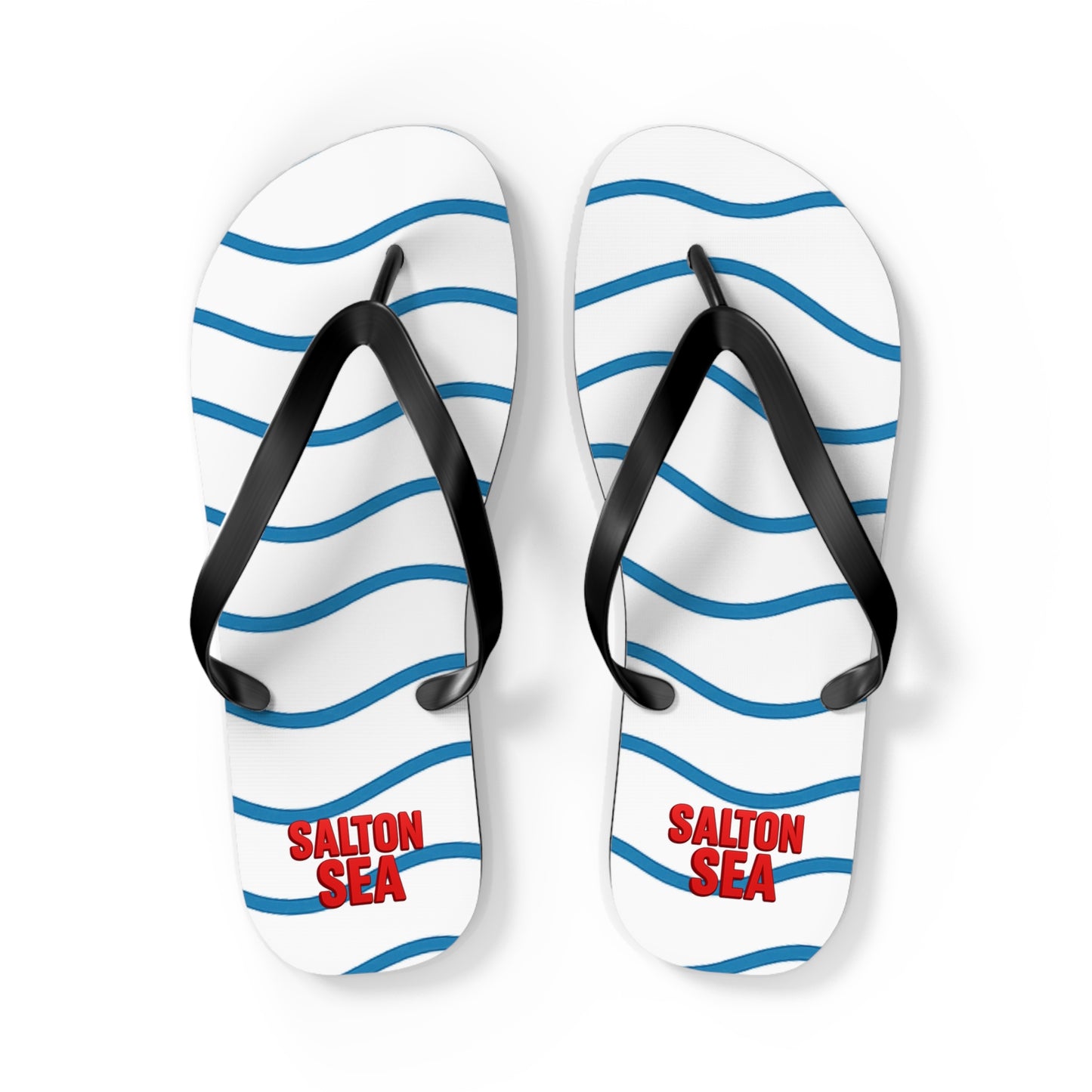 Salton Sea Beachy Vibes Flip Flops - Summer Sandals, Poolside Footwear, Vacation Essentials, Casual Summer Shoes, Beach Accessories