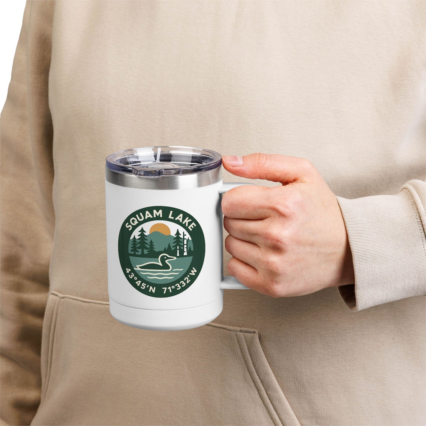Squam Lake Coffee Mug Tumbler, 15oz