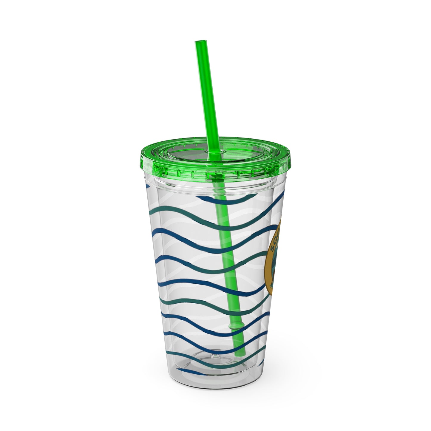 Sunsplash Tumbler, 16oz Clear Drink Cup for Outdoor Adventures, Customizable Travel Mug, Perfect for Summer Fun, Eco-Friendly Beverage [...]