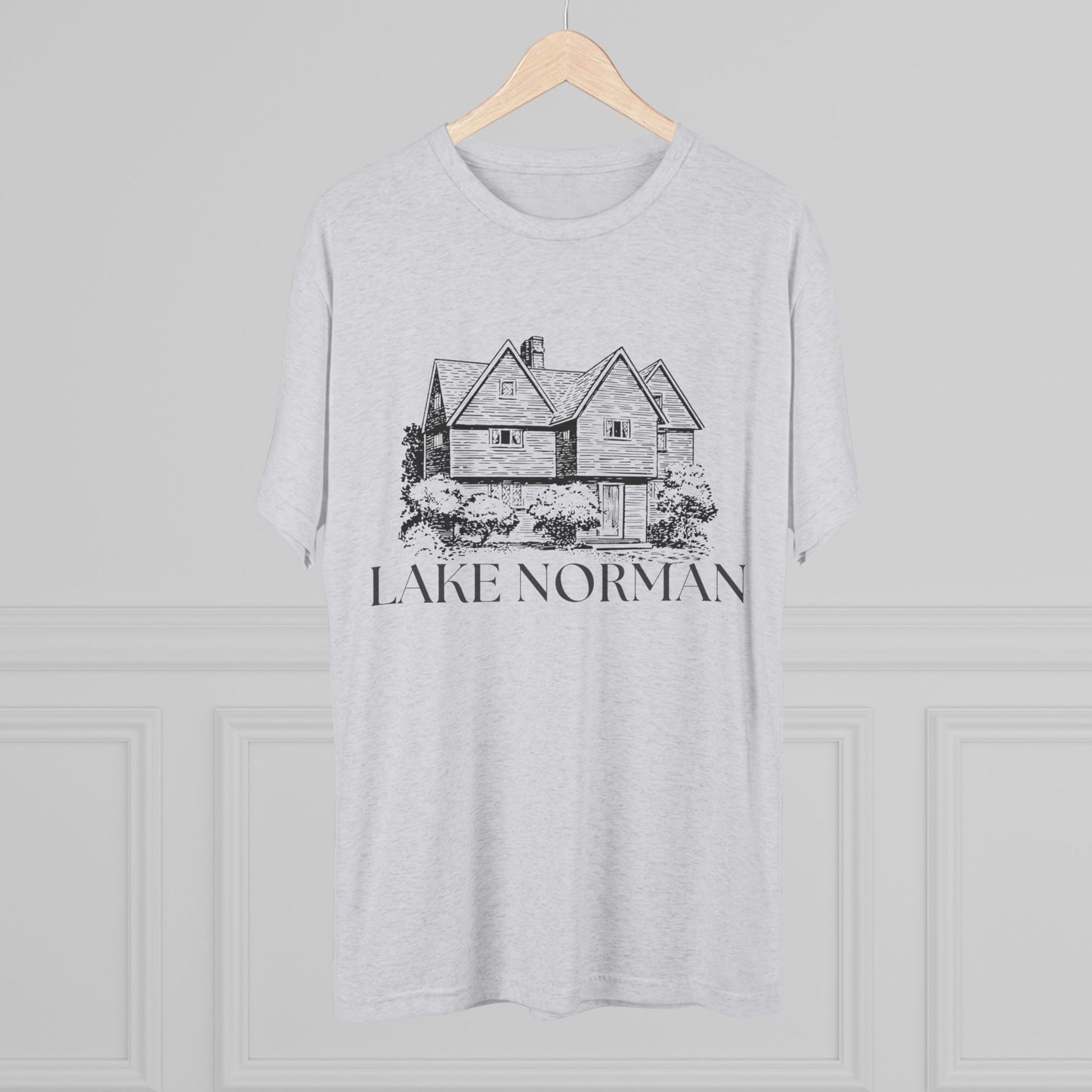 Lake Norman Unisex Tri-Blend Crew Tee, Casual T-Shirt, Summer Apparel, Lake House Shirt, Gift for Friends, Travel Tee