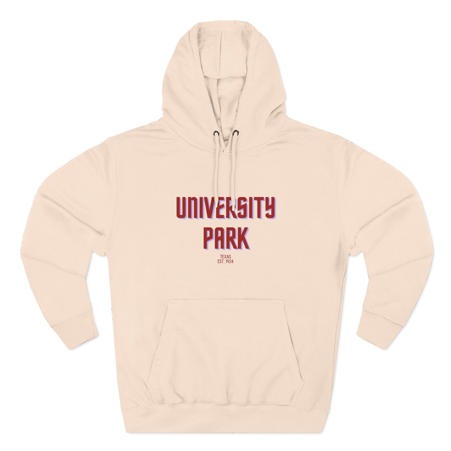 University Park Fleece Hoodie, Casual Sweatshirt, Cozy Layering Piece, Perfect Gift for All Occasions, Stylish Streetwear