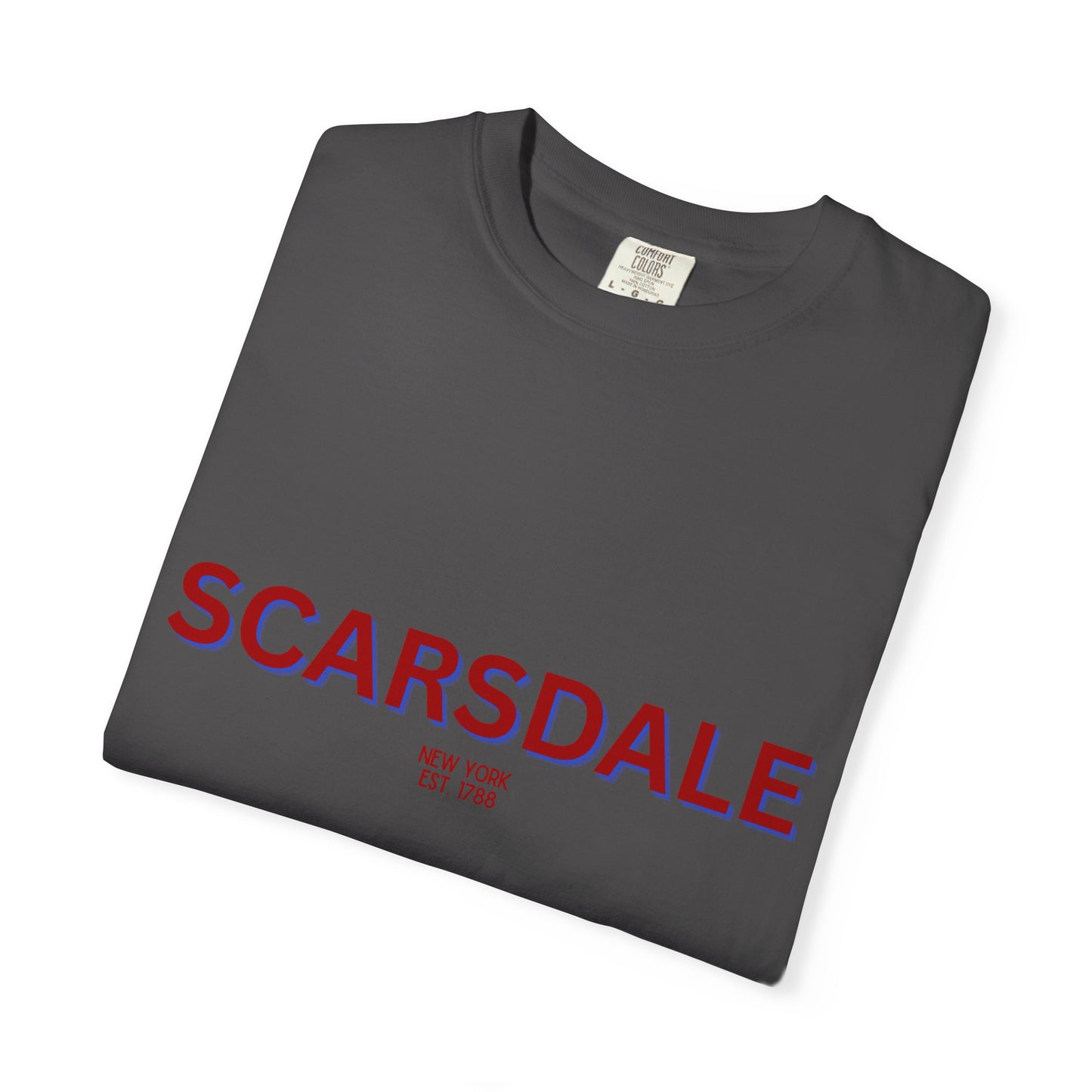 Scarsdale Garment-Dyed Unisex T-Shirt, Casual Tee, Vintage Style Shirt, Everyday Wear, Birthday Gift, Unique Apparel