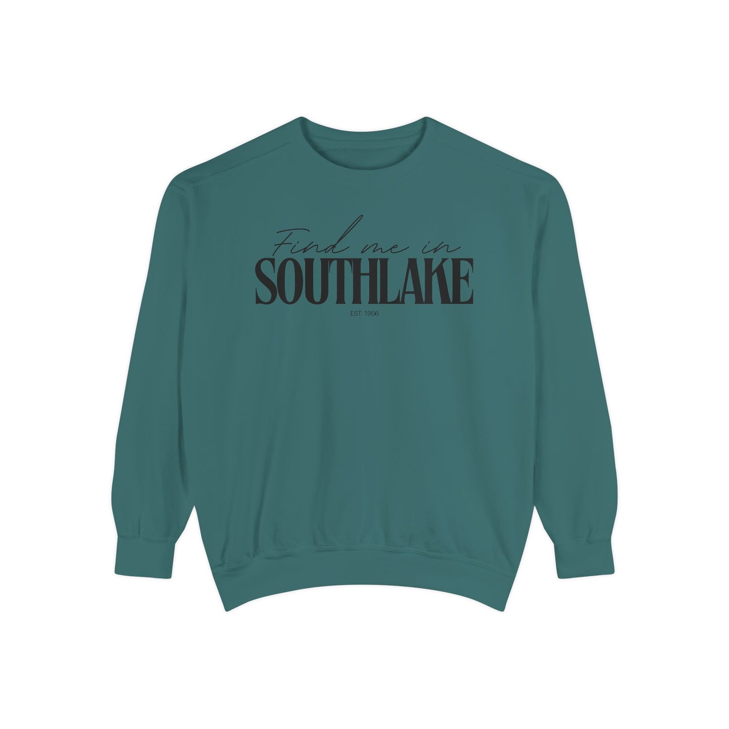 Southlake Cozy Sweatshirt, Unisex Garment-Dyed Crew, Casual Wear, Gift for Friends, Fall Fashion, Lounge Style