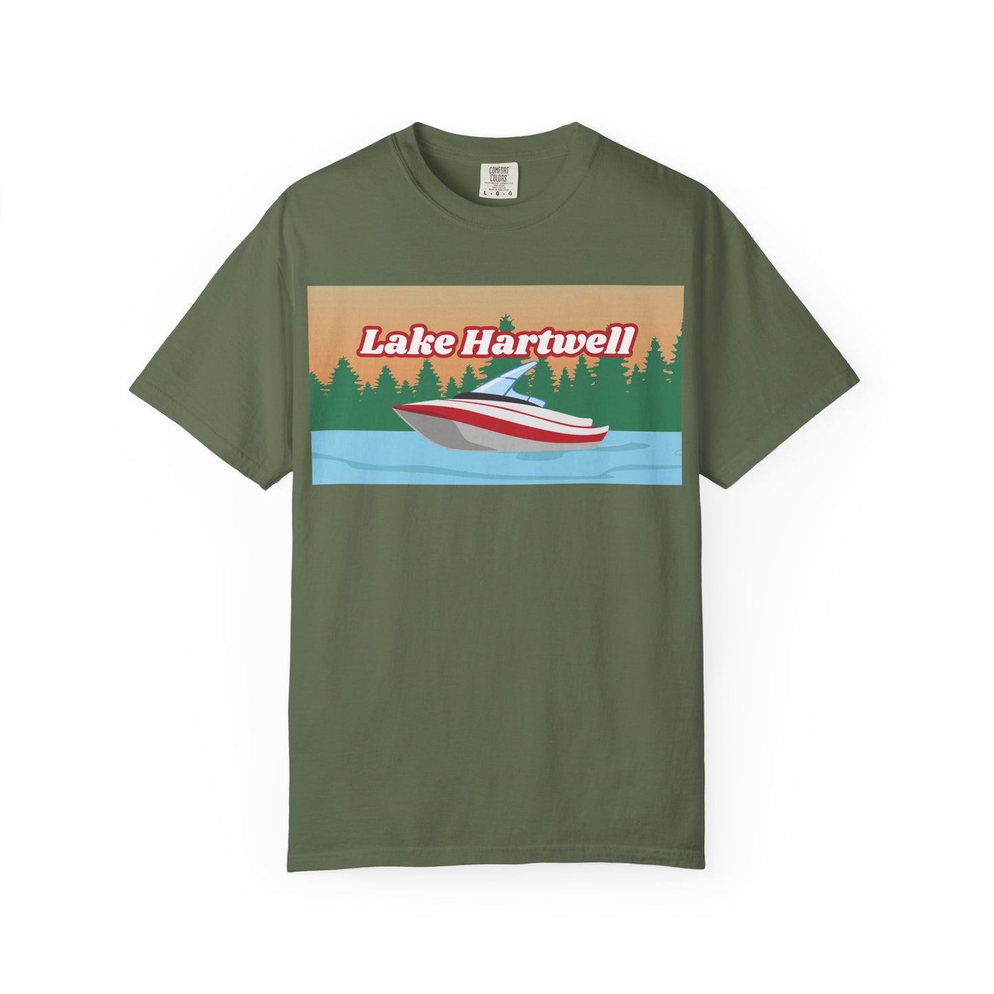 Lake Hartwell Relaxed Unisex T-Shirt, Summer Vibes Tee, Outdoor Adventure Shirt, Lake Life Apparel, Gift for Nature Lovers, Vacation Wear