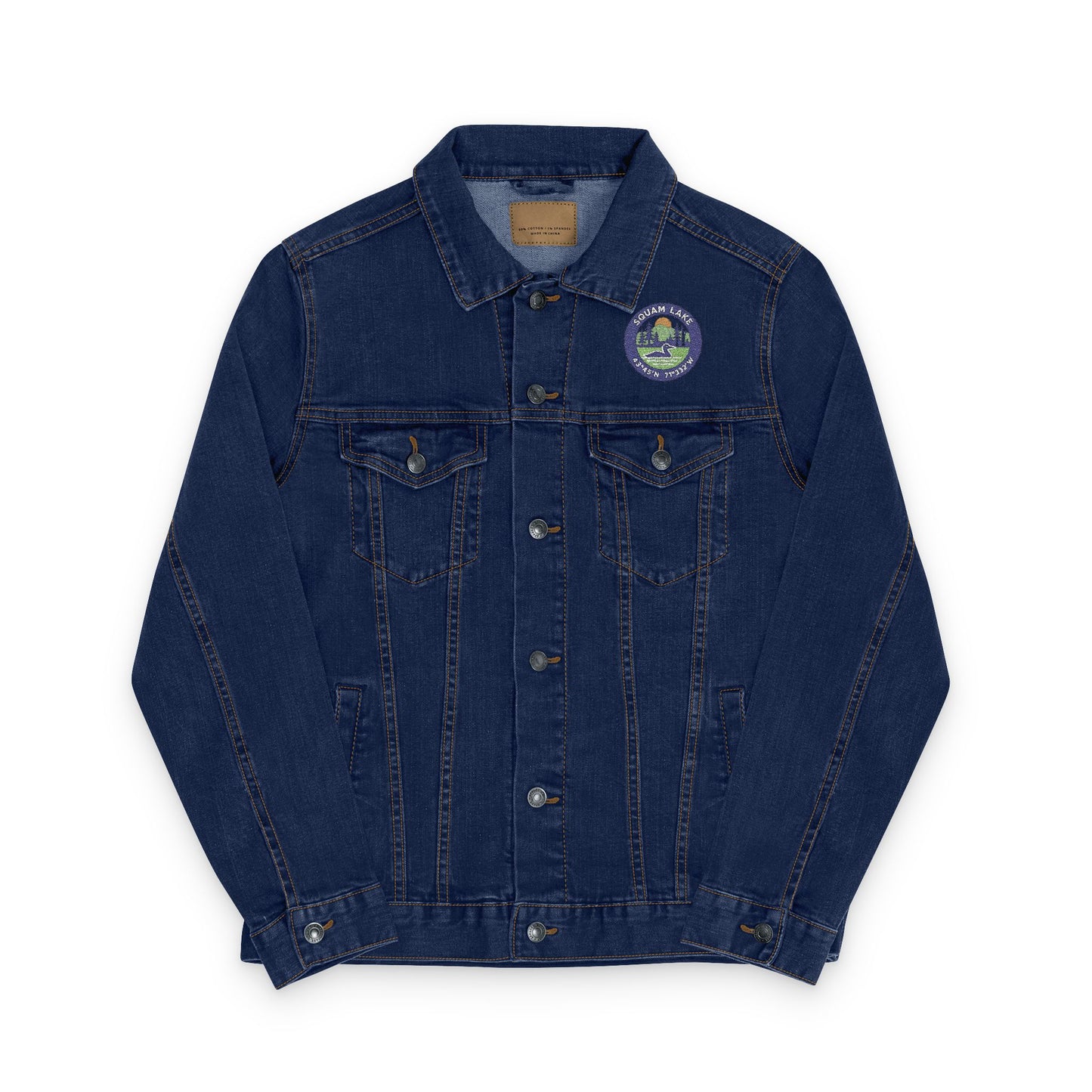 Unisex Embroidered Denim Jacket - Trendy Fall Fashion, Casual Layering, Everyday Wear, Stylish Gift, Unique Statement Piece