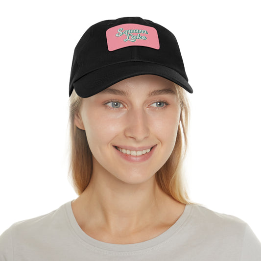 Squam Lake Dad Hat with Leather Patch (Rectangle)