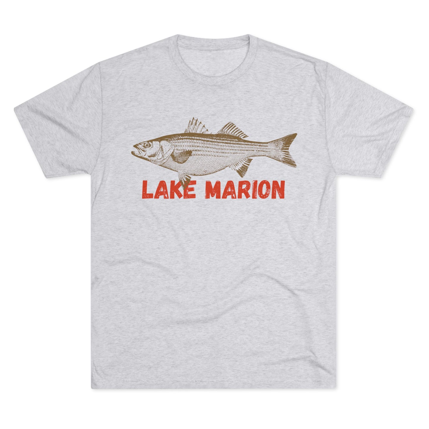 Lake Marion Fishing Tee, Unisex Crew Neck Shirt, Summer Lake Apparel, Gift for Fishermen, Outdoor Adventure T-Shirt, Lake House Style