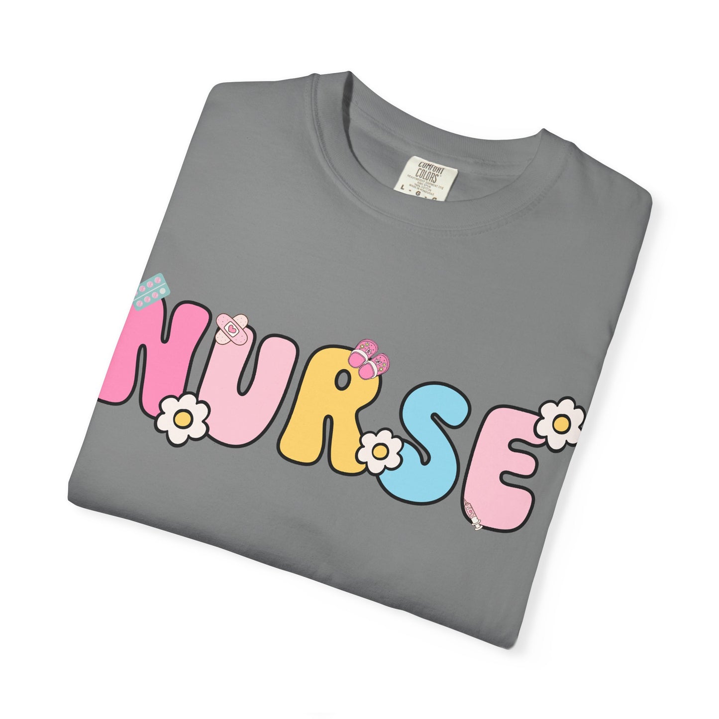 Playful Nurse T-Shirt - Fun Gift for Healthcare Workers, Floral Design, Birthday Present, Nurse Appreciation Week, Casual Wear