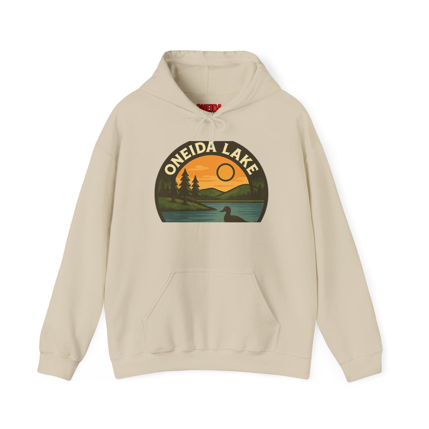 Oneida Lake Hoodie, Cozy Casual Wear, Unisex Sweatshirt, Lake Lover Gift, Outdoor Adventure Apparel, Summer Retreat Fashion
