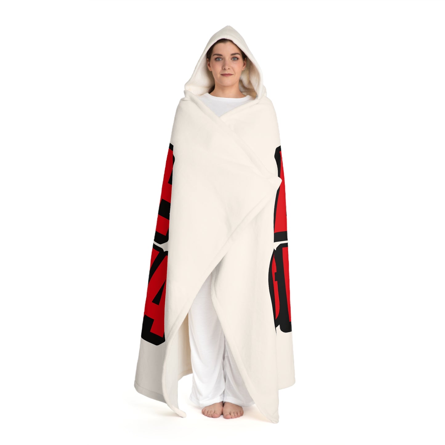 Lake Geneva Cozy Hooded Sherpa Fleece Blanket - Perfect for Chilly Evenings, Movie Nights, Cozy Home Décor, Gifts for Her, Winter Snuggles