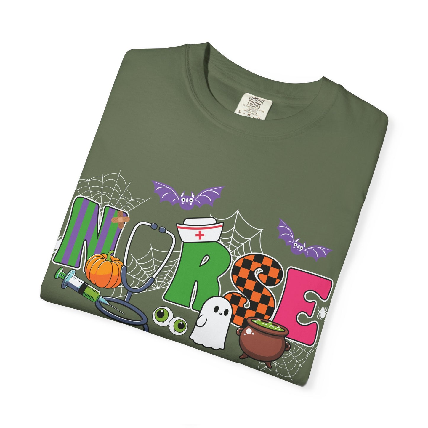 Halloween Nurse T-Shirt, Cute Nurse Shirt, Unisex Halloween Tee, Gift for Nurses, Spooky Nursing Apparel, Funny Healthcare Shirt