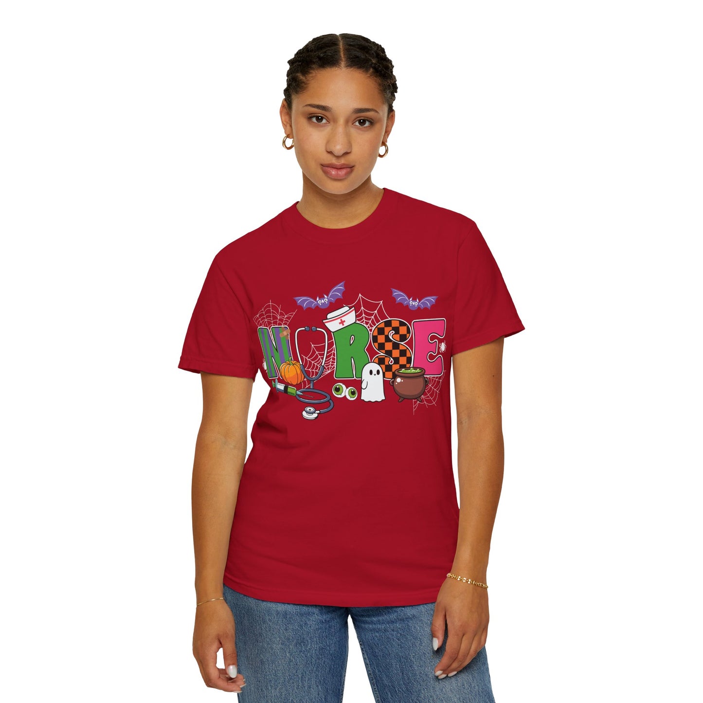 Halloween Nurse T-Shirt, Cute Nurse Shirt, Unisex Halloween Tee, Gift for Nurses, Spooky Nursing Apparel, Funny Healthcare Shirt