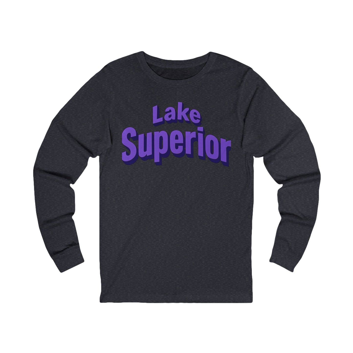 Lake Superior Long Sleeve Tee, Cozy Unisex Shirt for Outdoor Lovers, Perfect for Lake Days, Casual Wear, Gift Idea