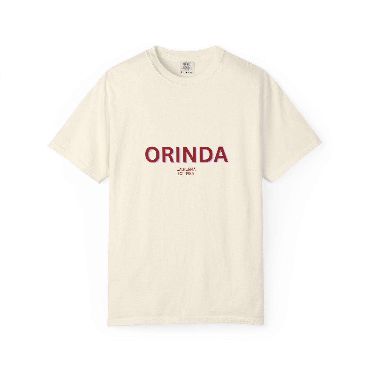 Orinda Garment-Dyed Unisex T-Shirt, Casual Tee, Vintage Style Shirt, Everyday Wear, Birthday Gift, Unique Apparel