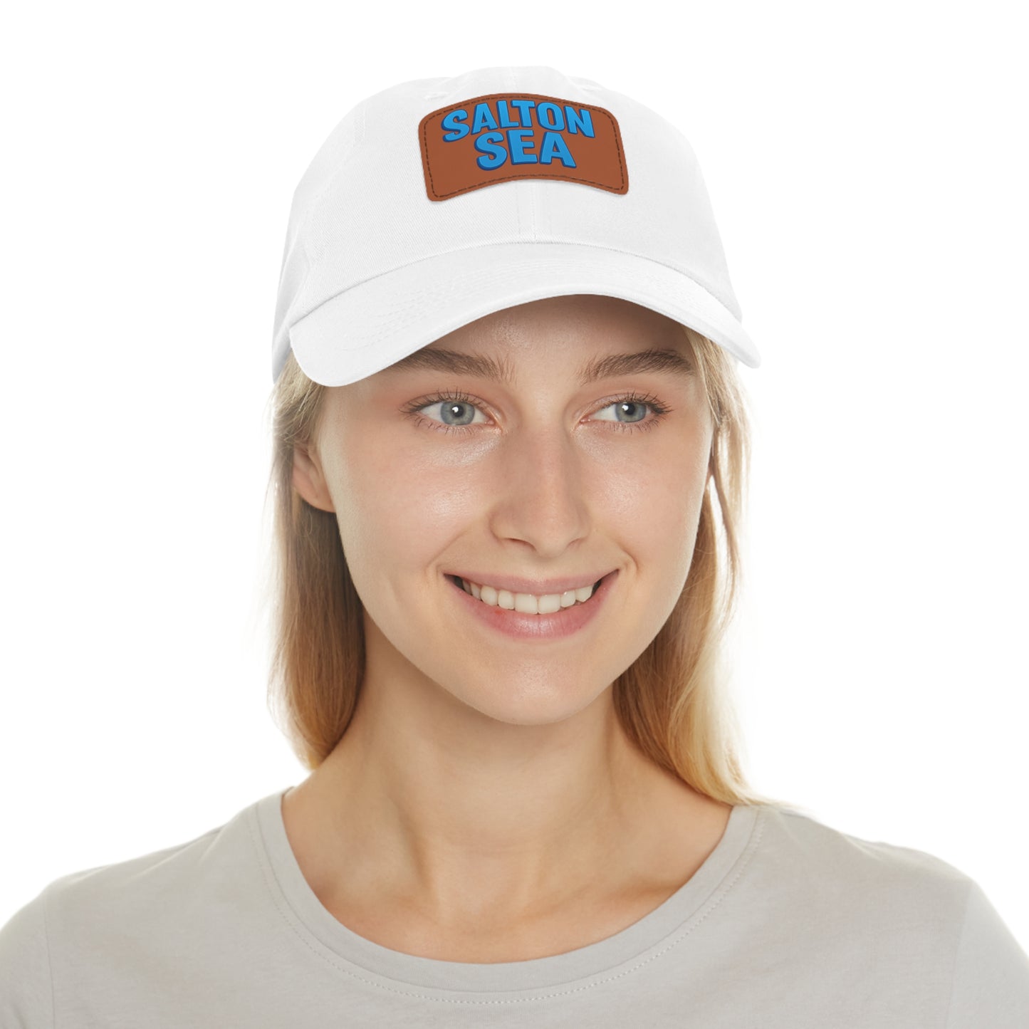 Salton Sea Dad Hat with Leather Patch (Rectangle)