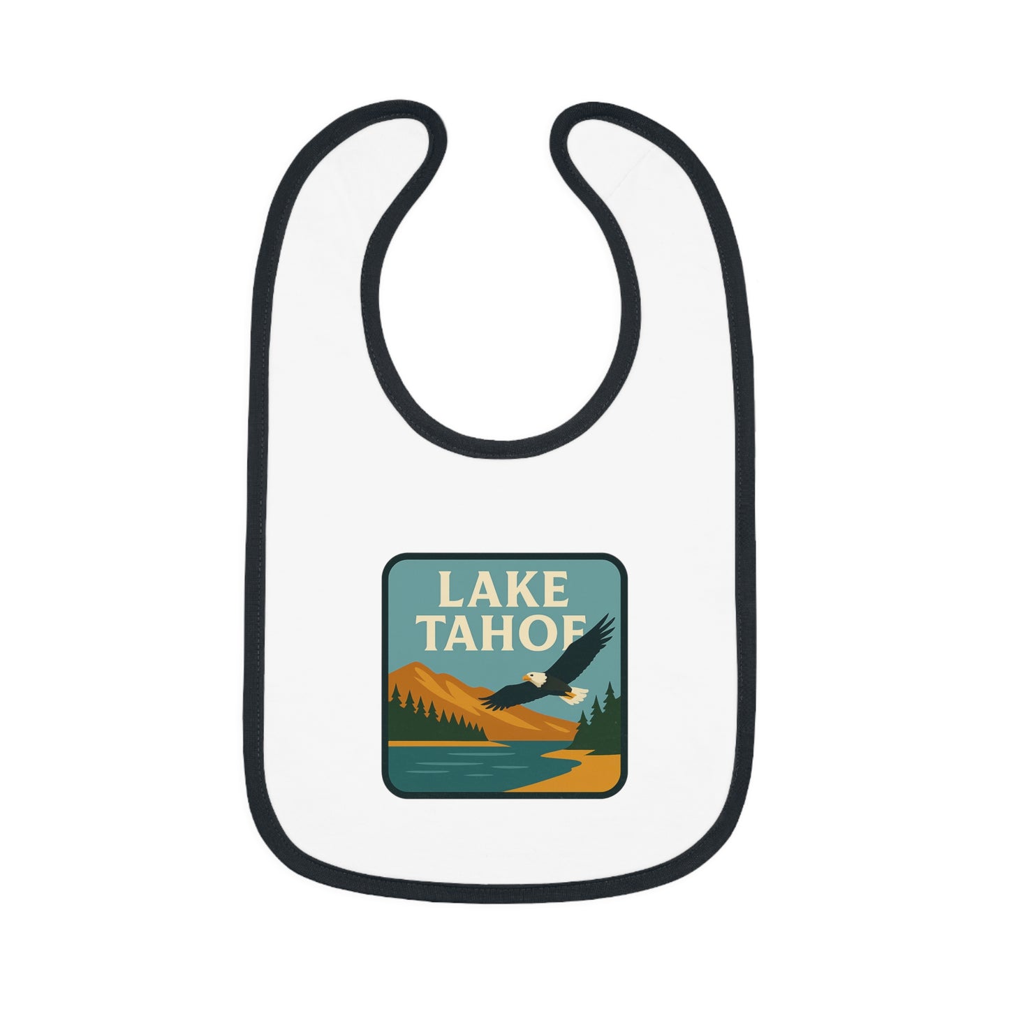Lake Tahoe Baby Contrast Trim Jersey Bib