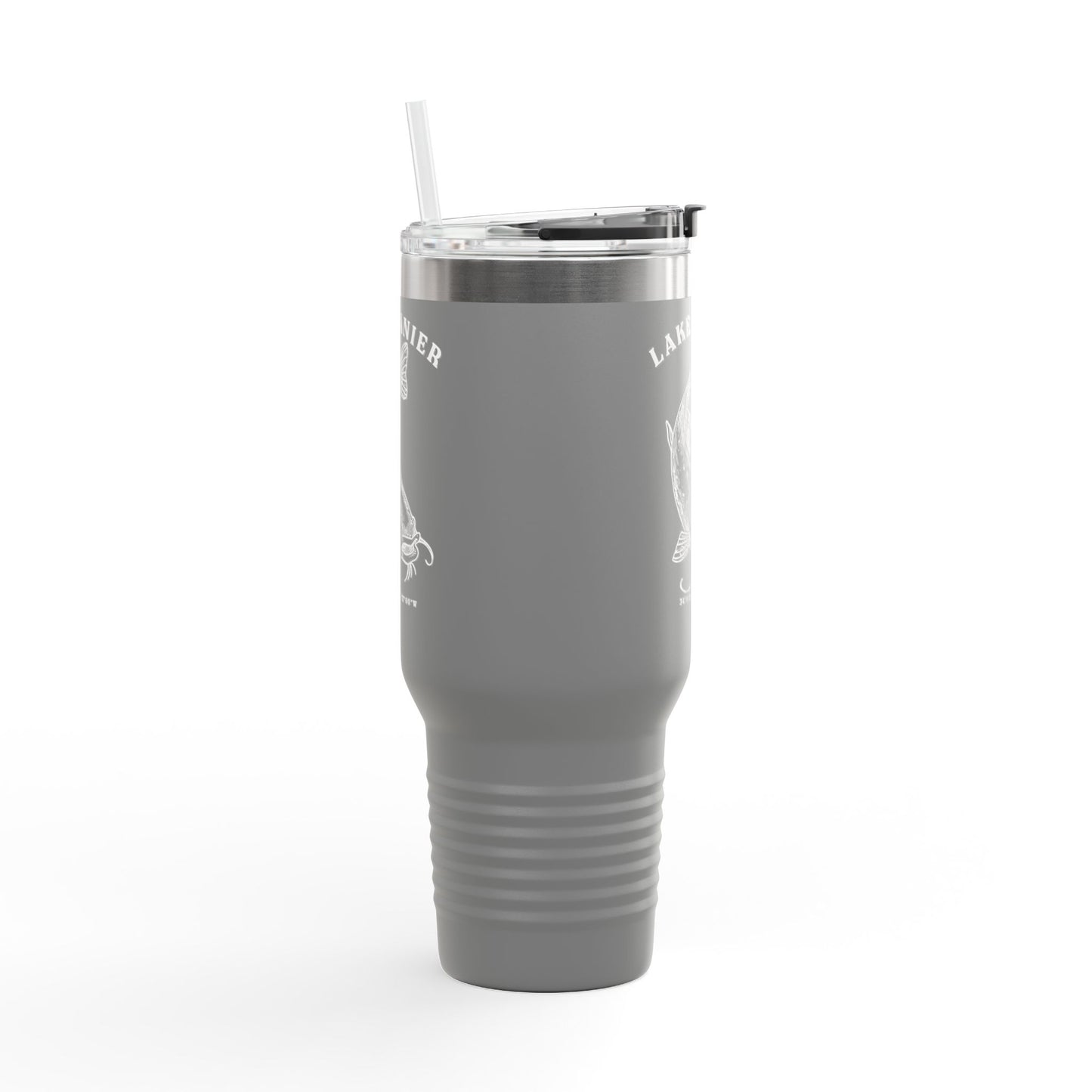 Lake Lanier Insulated Travel Mug, Summer Adventure Cup, Outdoor Coffee Tumbler, Fishing Gift, 40oz Drinkware