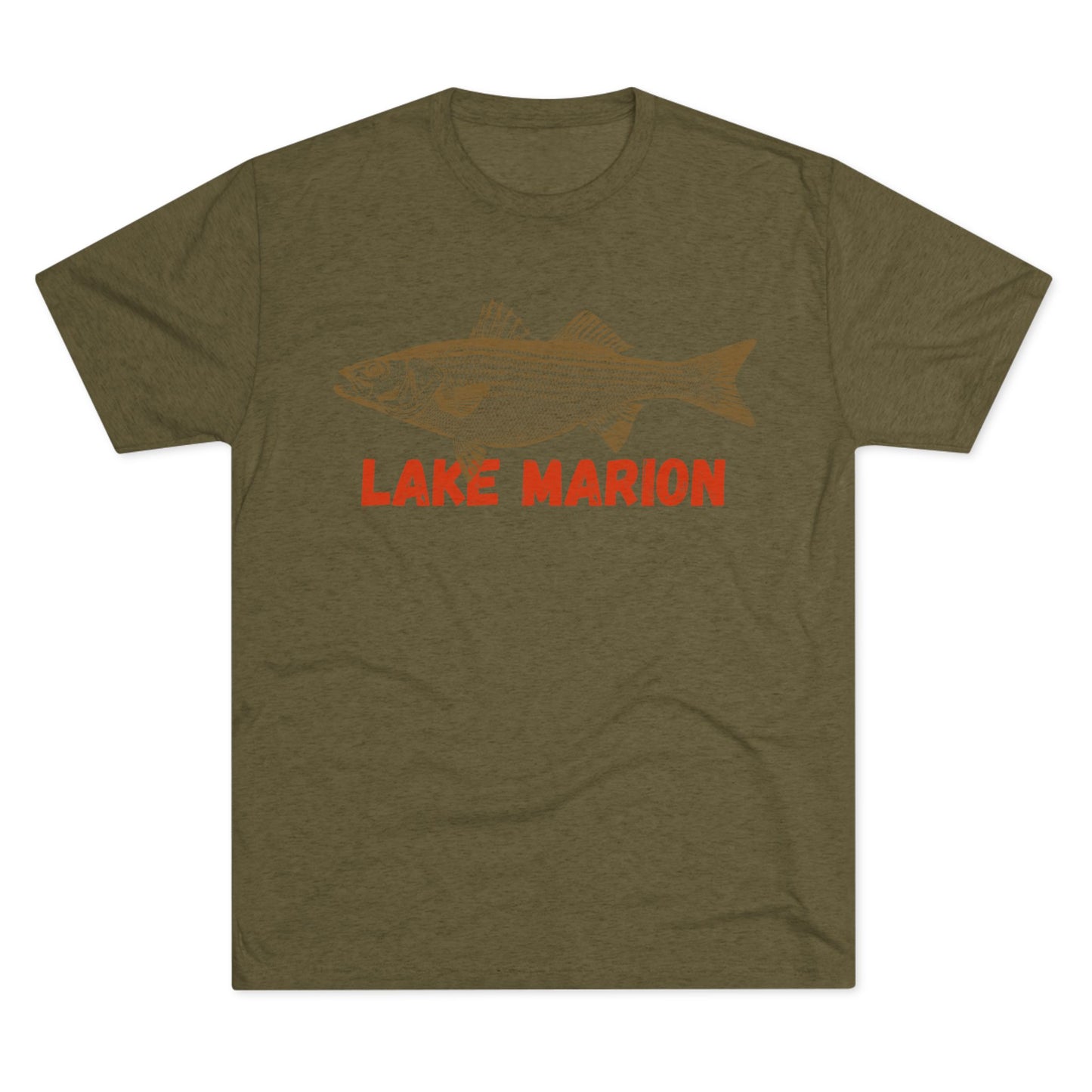 Lake Marion Fishing Tee, Unisex Crew Neck Shirt, Summer Lake Apparel, Gift for Fishermen, Outdoor Adventure T-Shirt, Lake House Style