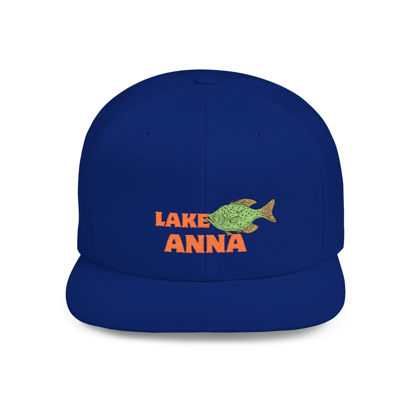 Lake Anna Fish Flat Bill Snapback Hat, Fishing Cap, Outdoor Gear, Lake House Gift, Summer Accessories, Stylish Headwear