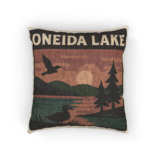 Oneida Lake Woven Pillow
