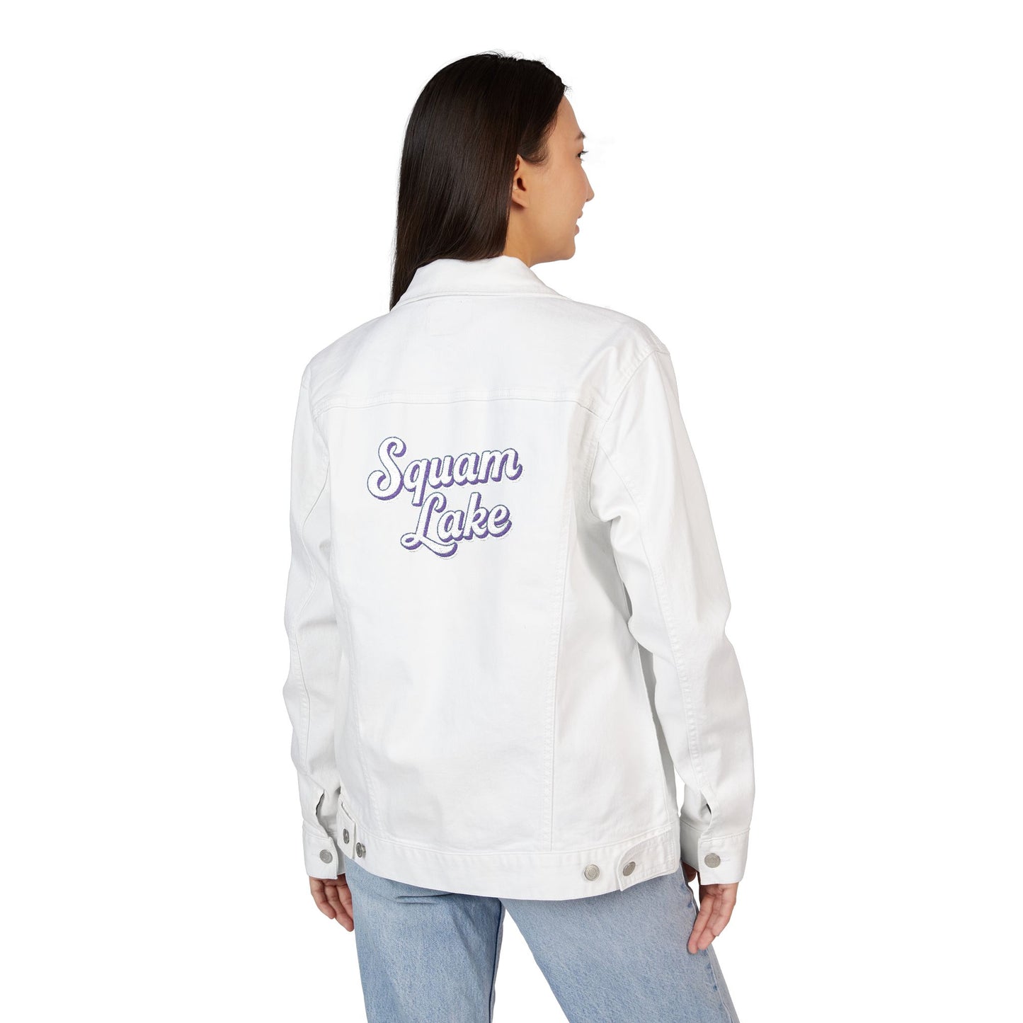 Unisex Embroidered Denim Jacket - Trendy Fall Fashion, Casual Layering, Everyday Wear, Stylish Gift, Unique Statement Piece