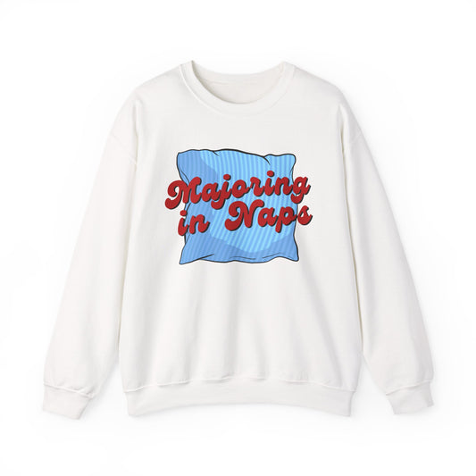 Nap Lover Sweatshirt | Major in Naps Crewneck | Unisex Gift for Nap Lovers | Comfy Apparel for Relaxation | Perfect for Holidays