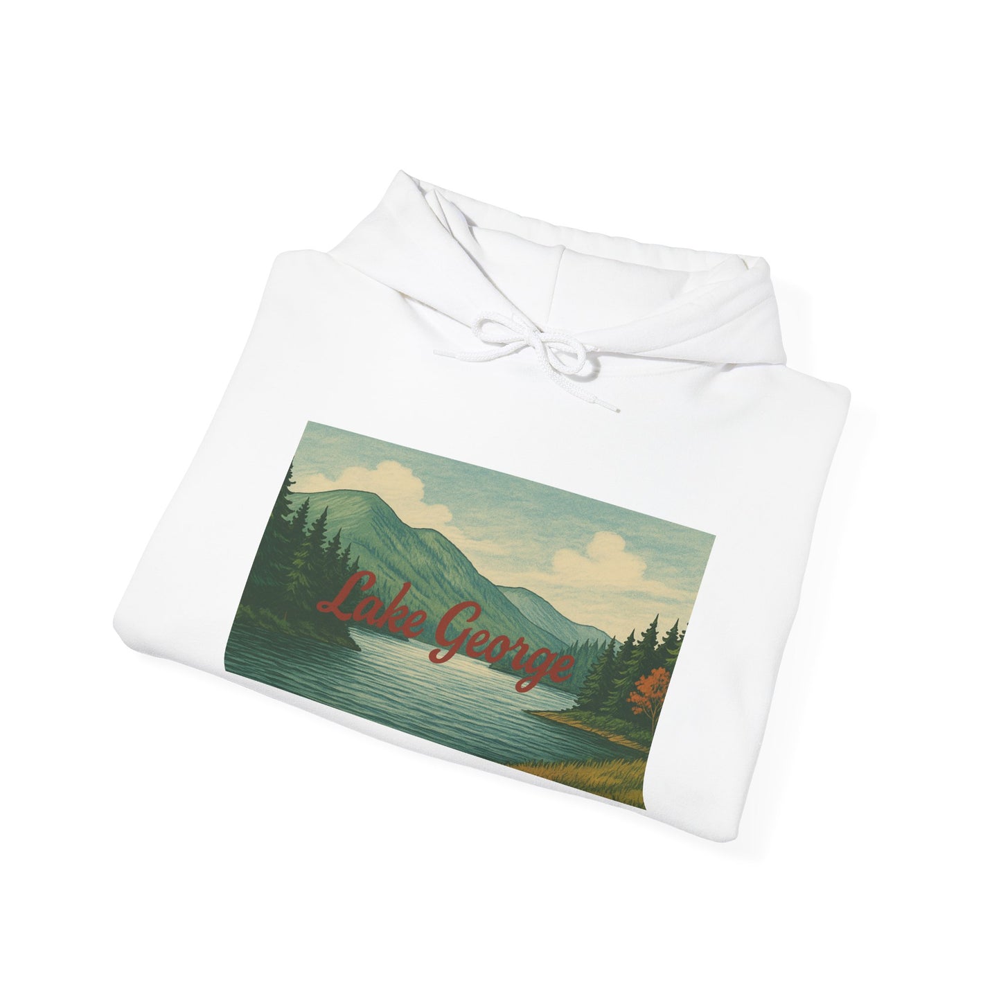 Lake George Hoodie, Cozy Casual Wear, Unisex Sweatshirt, Lake Lover Gift, Outdoor Adventure Apparel, Summer Retreat Fashion