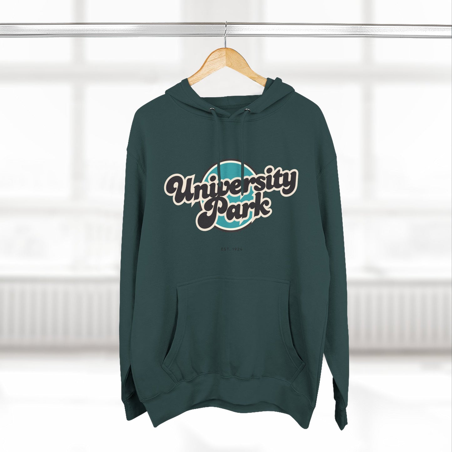 University Park Retro Vibe Hoodie for Casual Days, Streetwear, Unisex Gift, Cozy Layering Apparel