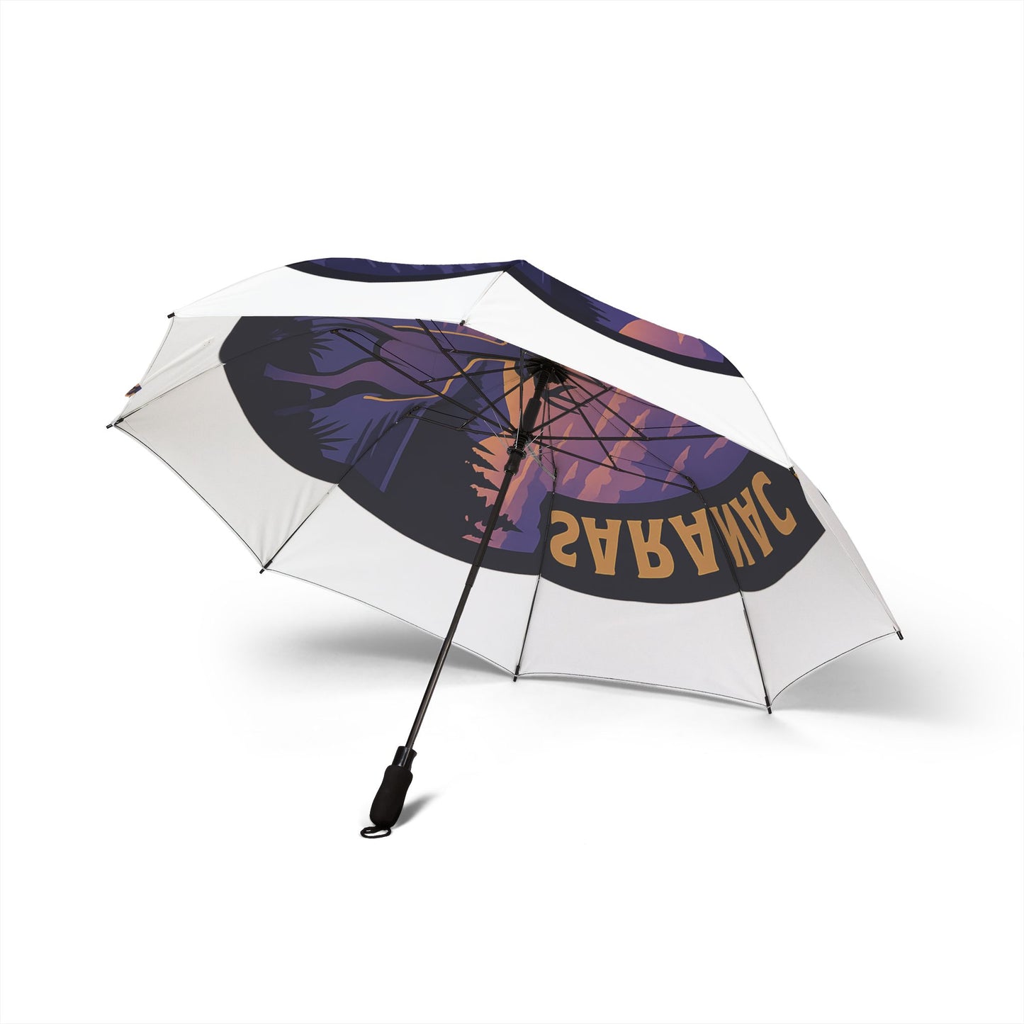 Saranac Lake Semi-Automatic Foldable Umbrella, Travel Umbrella, Outdoor Gear, Gifts for Nature Lovers, Rainy Day Essential