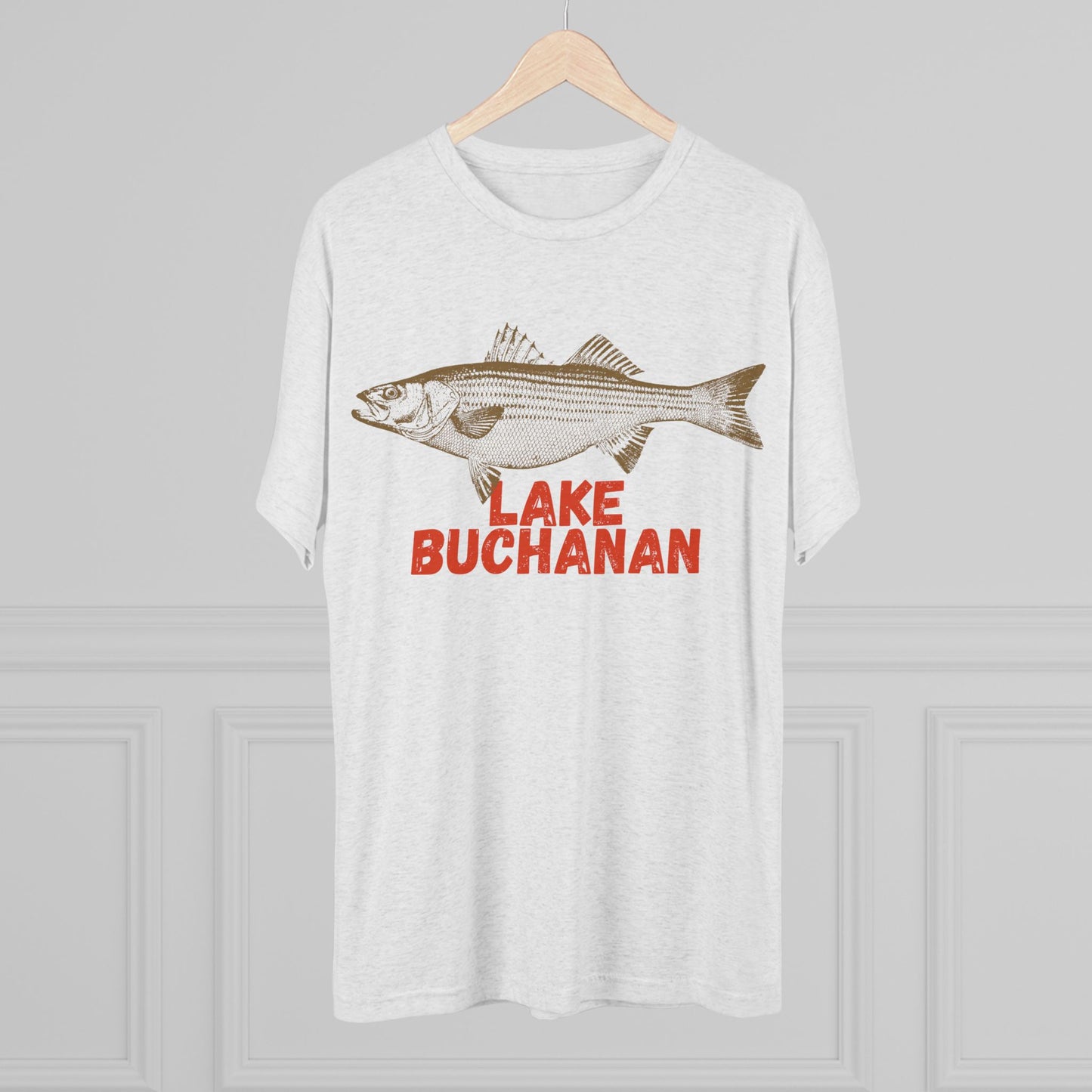 Lake Buchanan Fishing Tee, Unisex Crew Neck Shirt, Summer Lake Apparel, Gift for Fishermen, Outdoor Adventure T-Shirt, Lake House Style