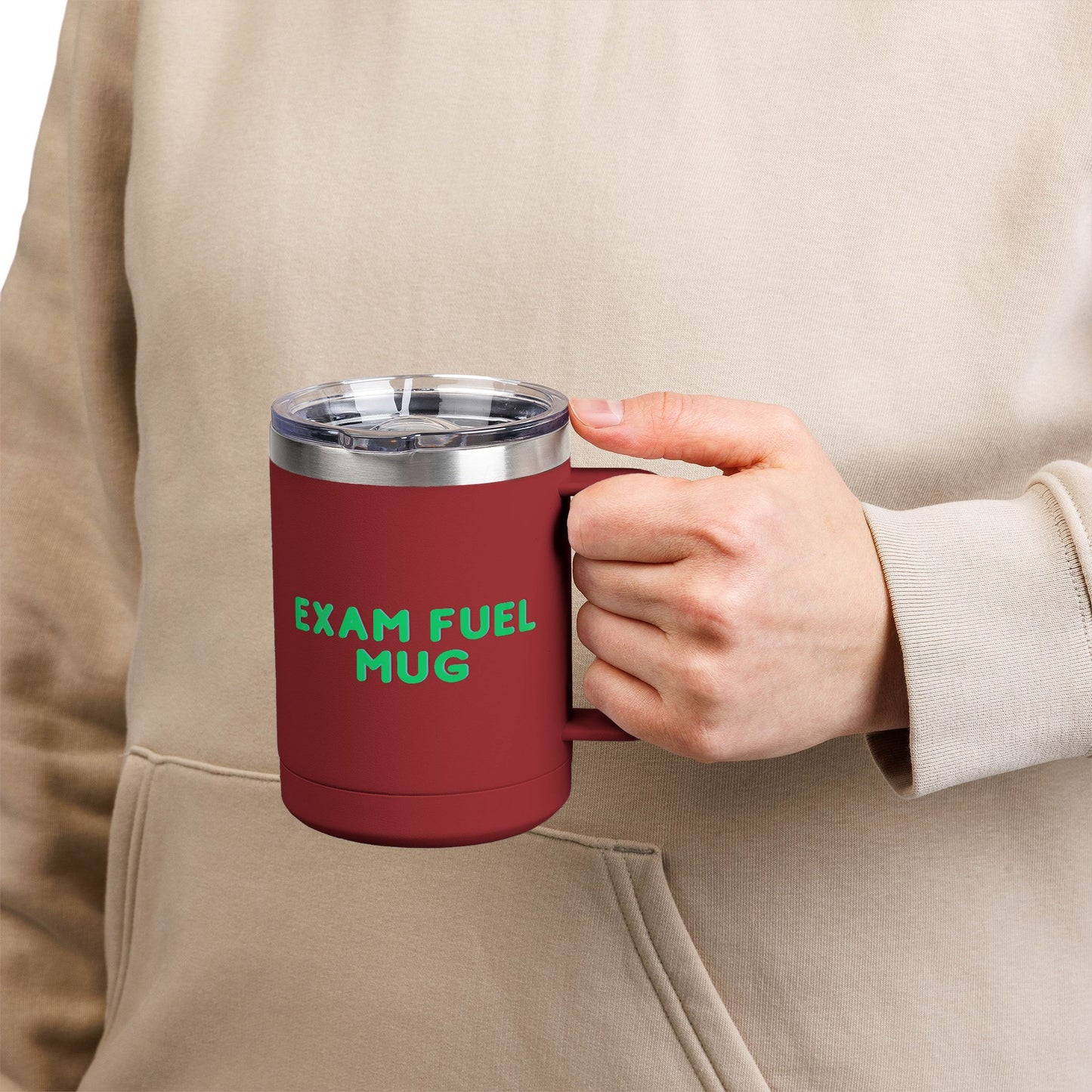 Exam Fuel Mug Tumbler | Perfect for Students, Study Sessions, Motivational Drinkware, Eco-Friendly Cup