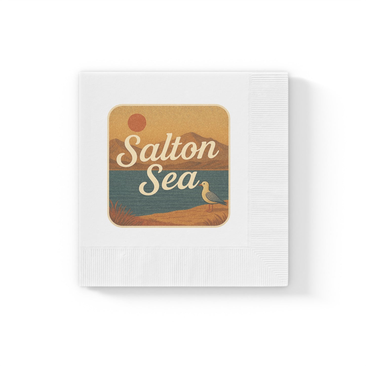 Salton Sea White Coined Napkins