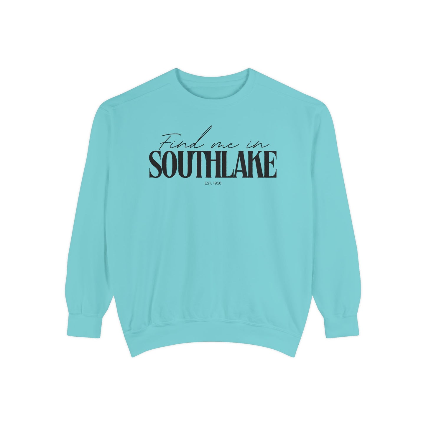 Southlake Cozy Sweatshirt, Unisex Garment-Dyed Crew, Casual Wear, Gift for Friends, Fall Fashion, Lounge Style