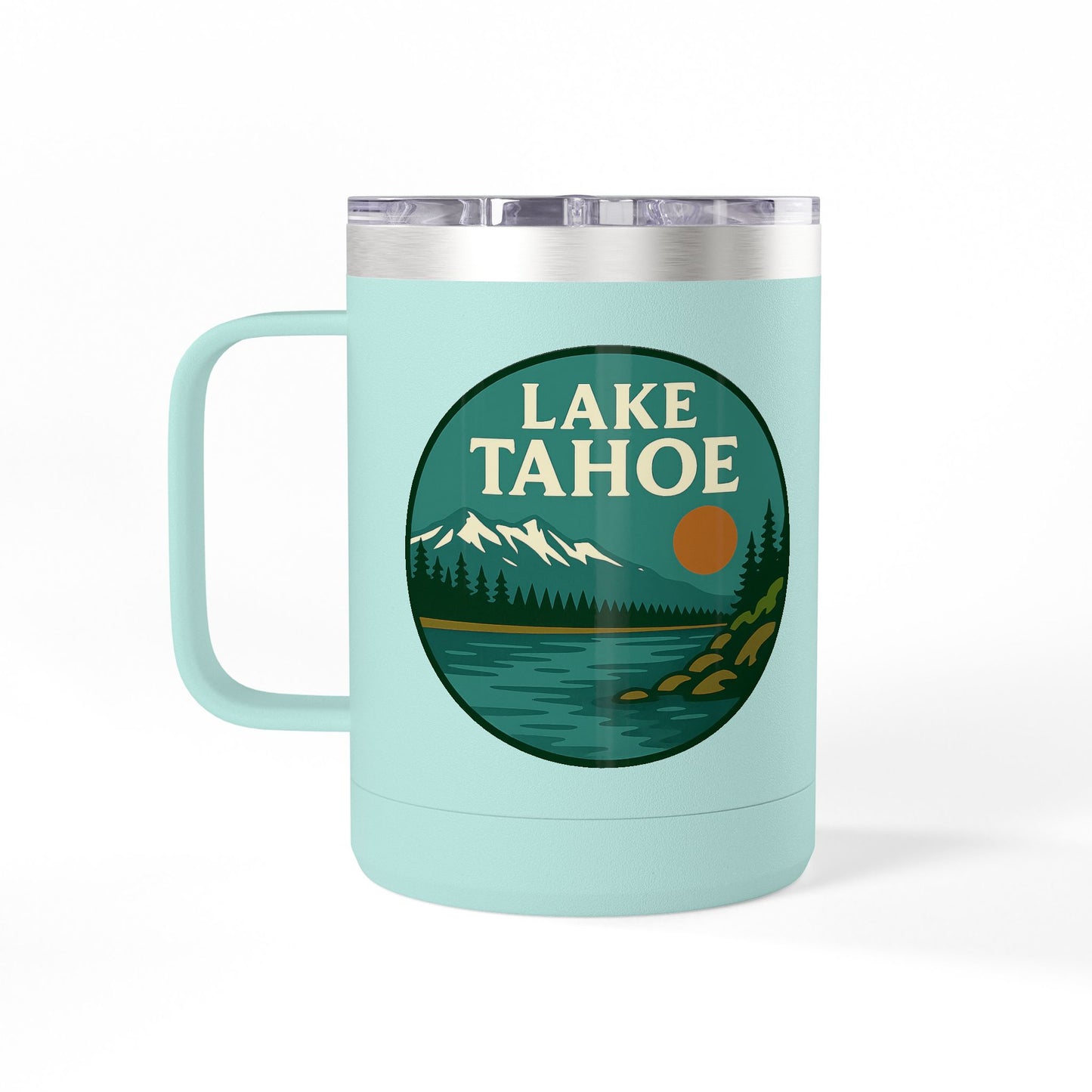 Lake Tahoe Coffee Mug Tumbler, 15oz