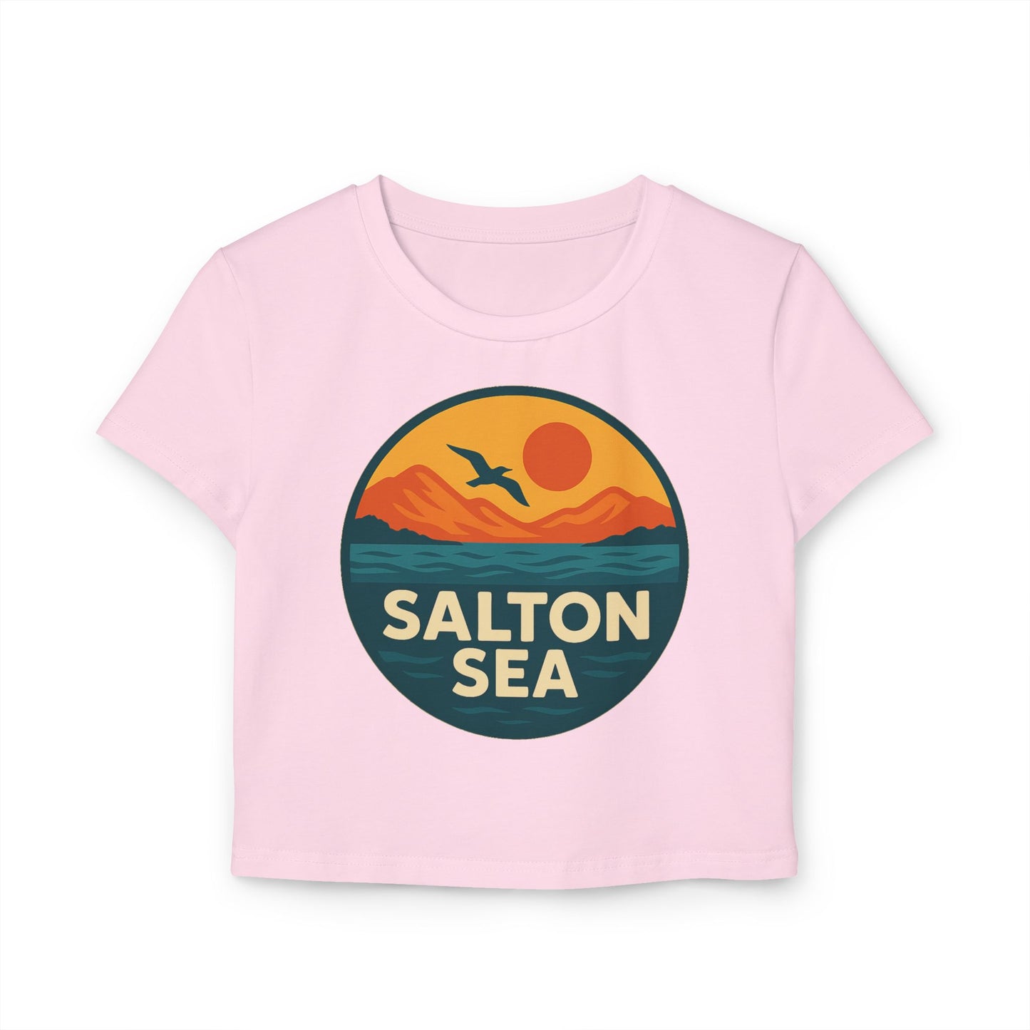 Salton Sea Women's Baby Tee - Vintage Style, Lake Lover Shirt, Summer Outfit, Nature Lover Gift, Travel-Inspired Top